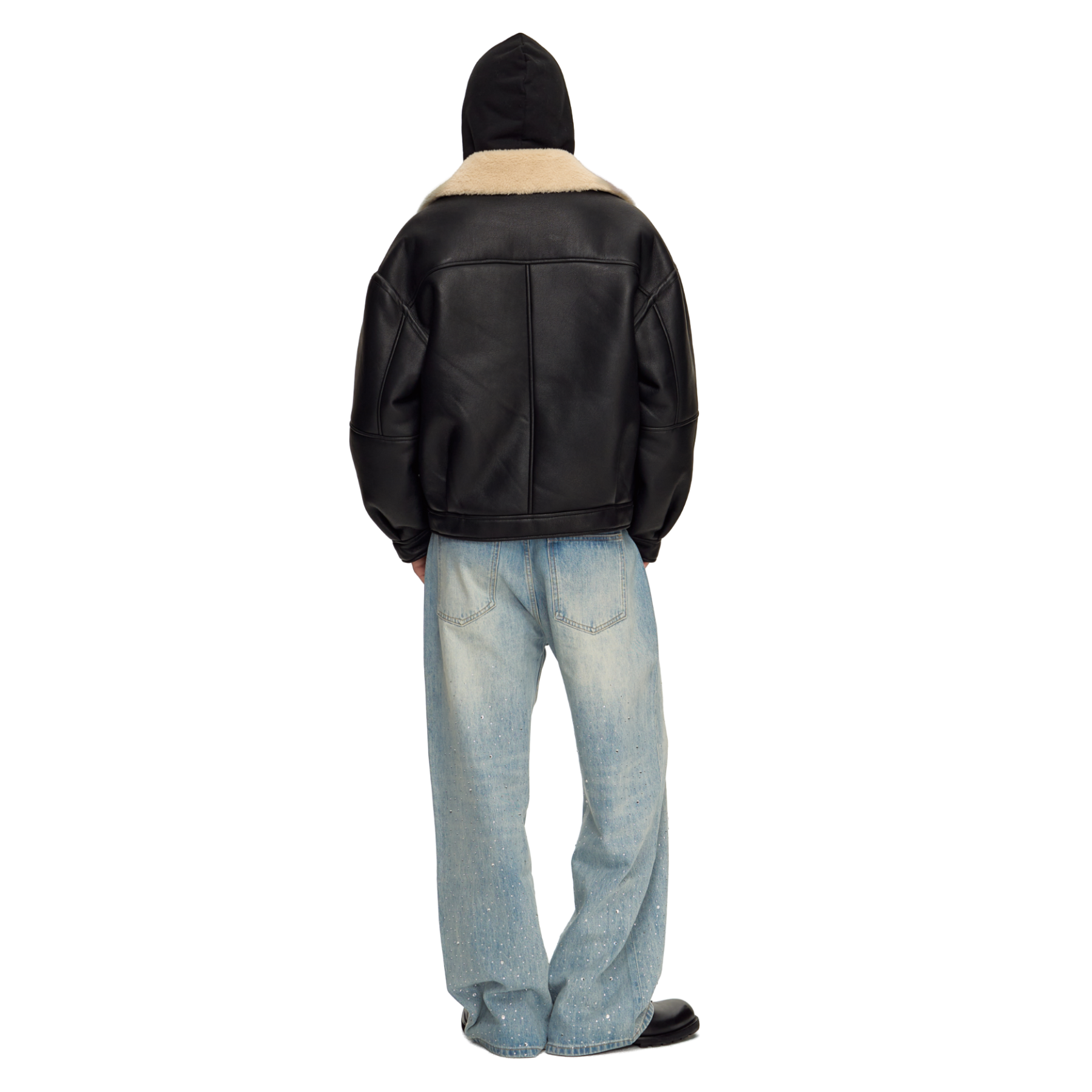 Lapel Leather Jacket