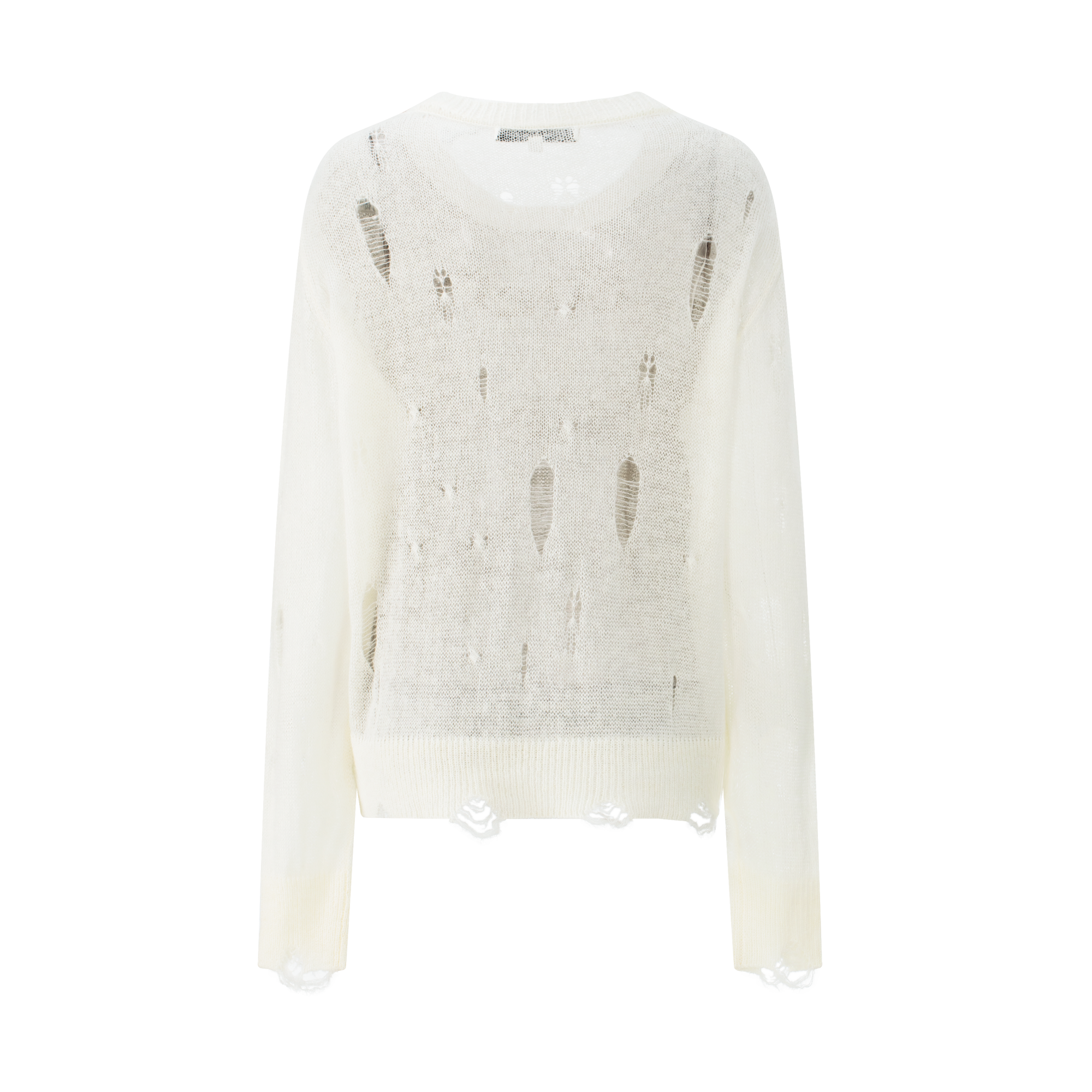 Destroyed Slogan Print Sweater