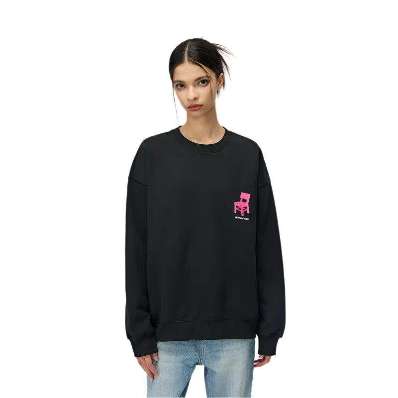 Black Chair Print Sweatshirt