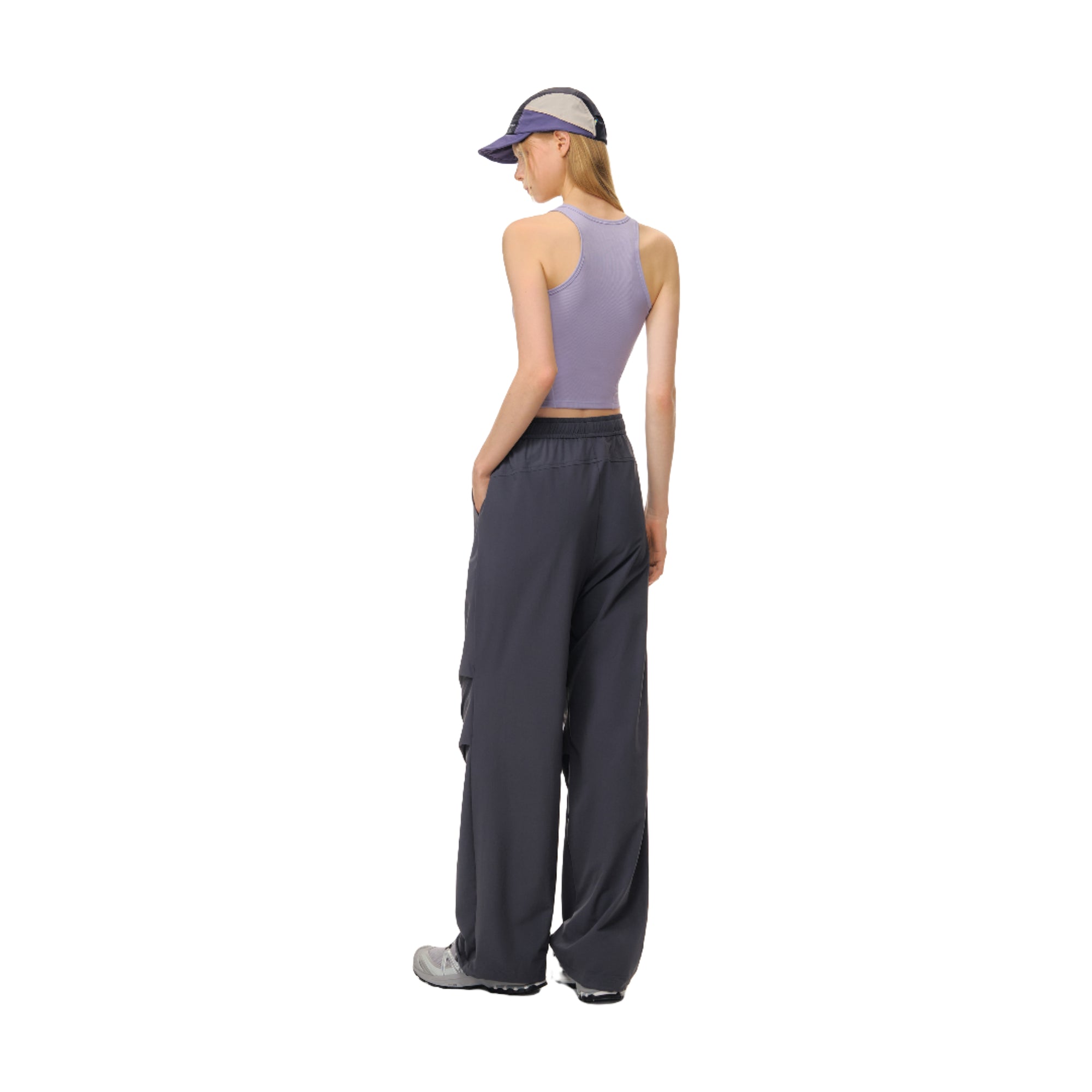 Purple Cloud Stretch Cool Tencel Short Sports Vest