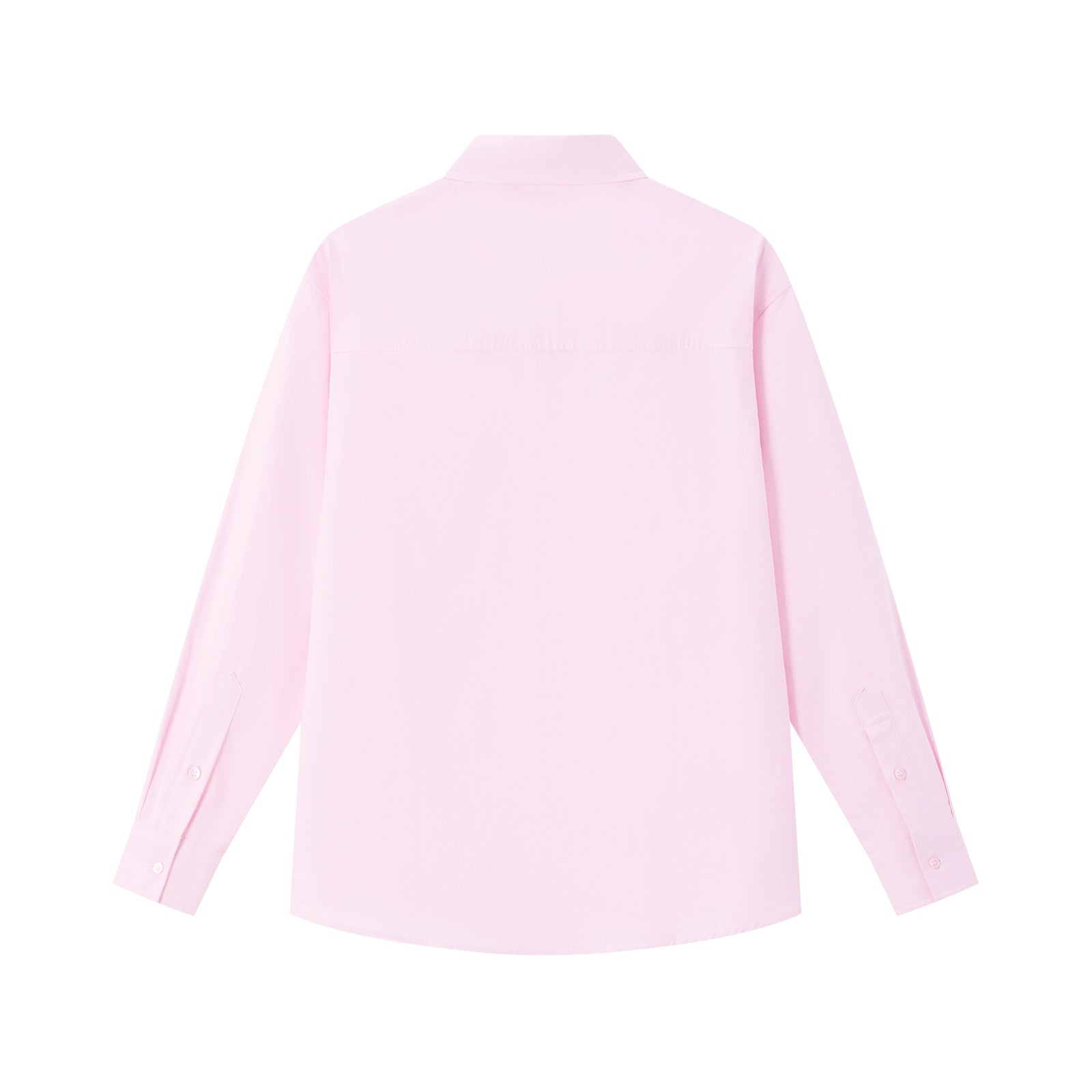 Pink Classic High Count Cotton Oxford Cross Embroidery Shirt