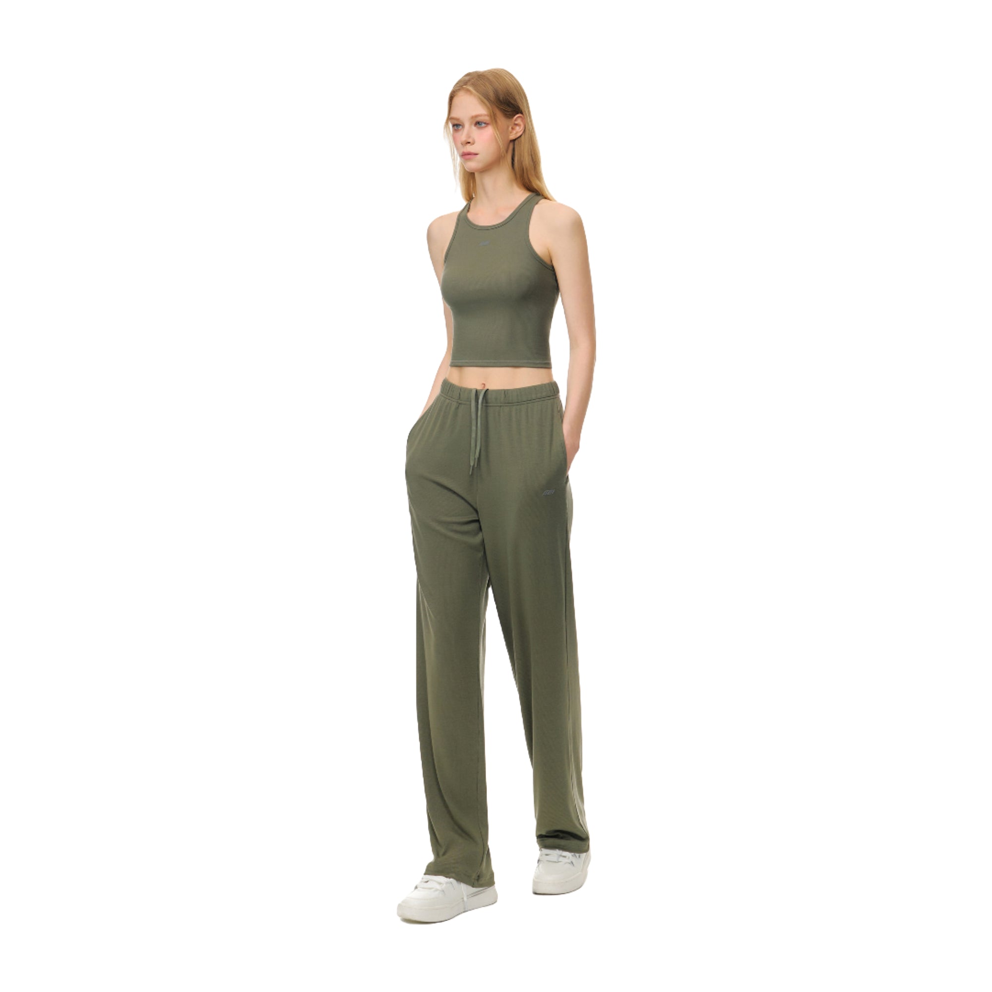 Dark Green Cloud Stretch Cool Tencel Short Sports Vest