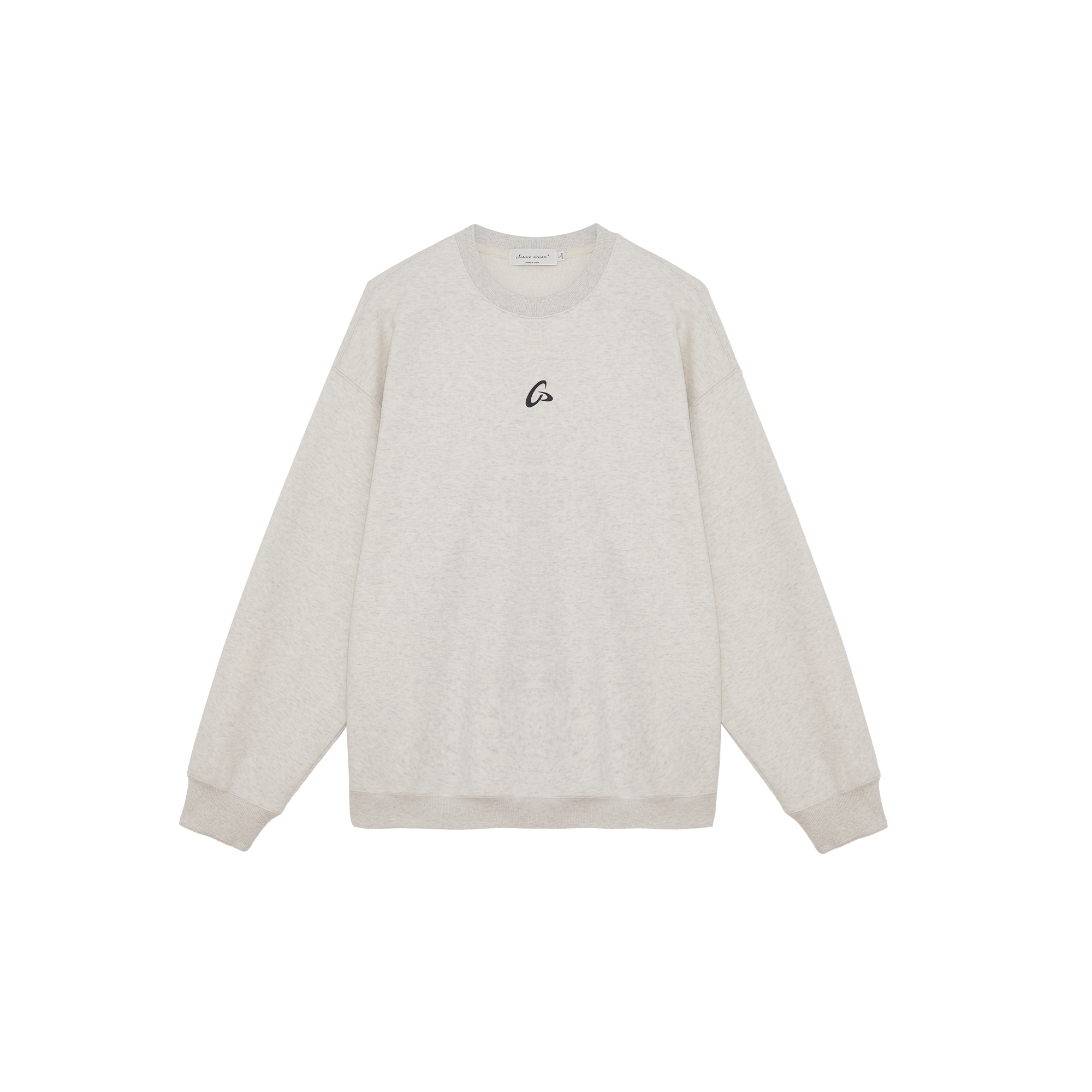 Oatmeal Frisbee Print Fleece Sweatshirt