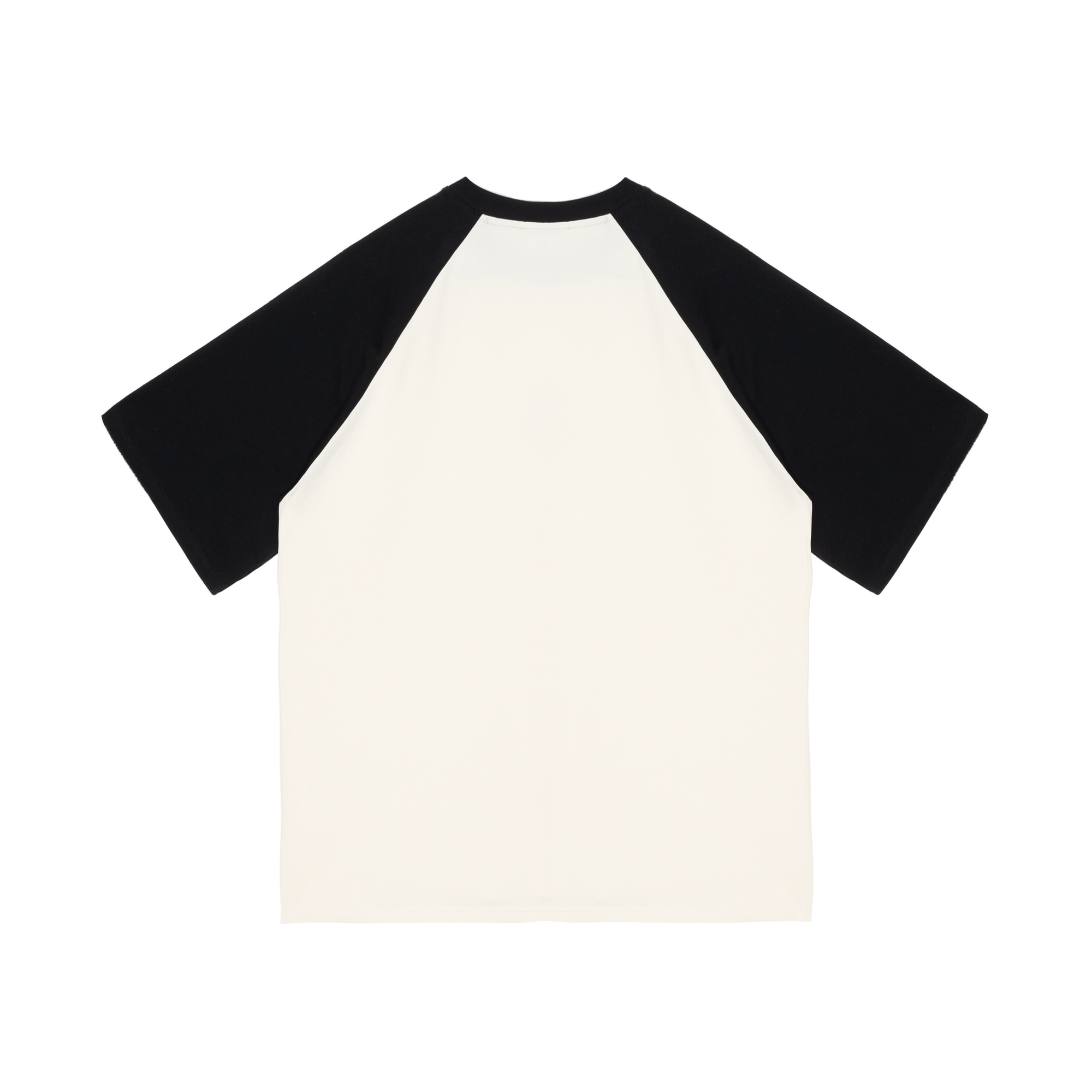 Beige and Black Colorblocked Foam C Letter Print Short Sleeve