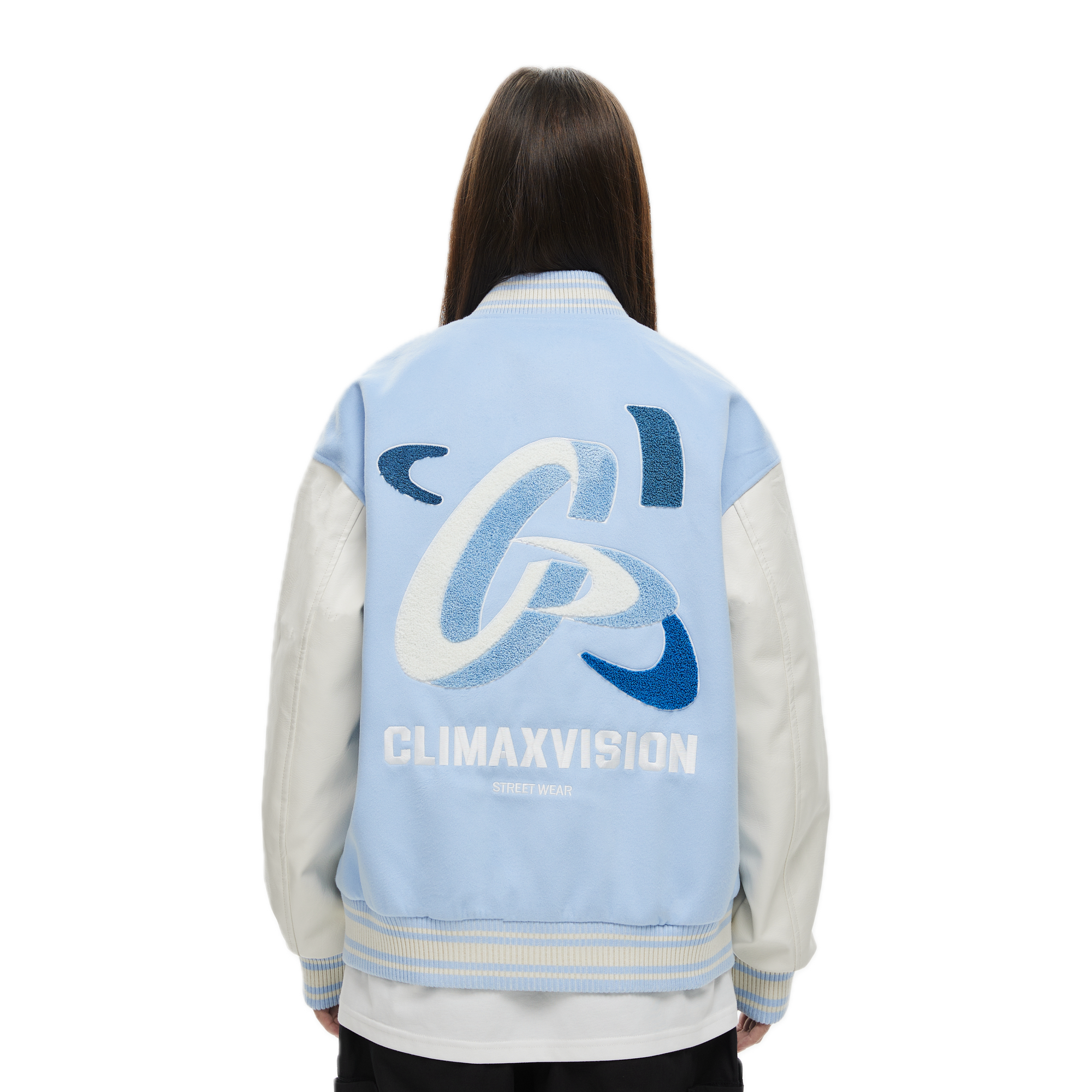 Blue and white Frisbee towel embroidered baseball uniform