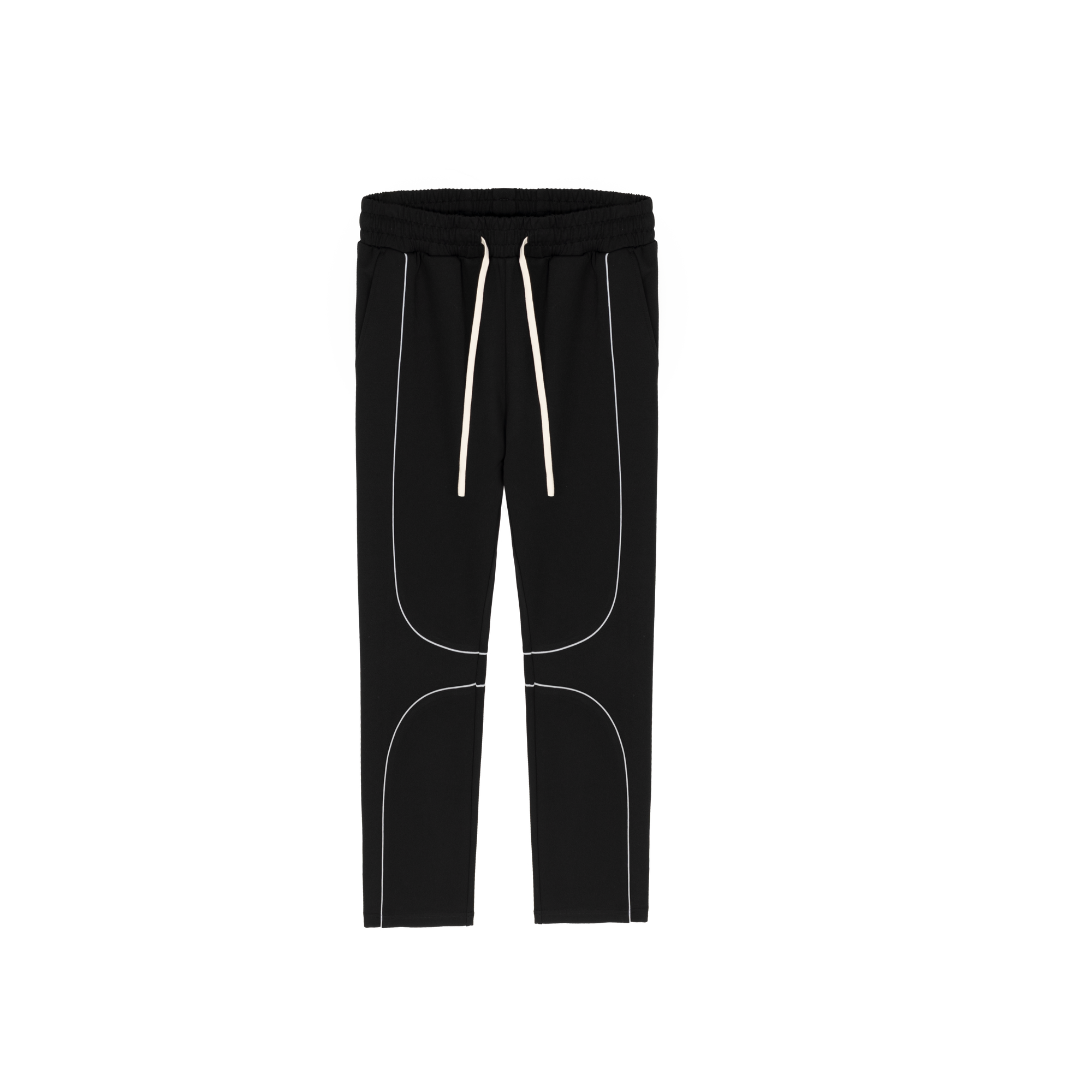 Black U-cut Trousers