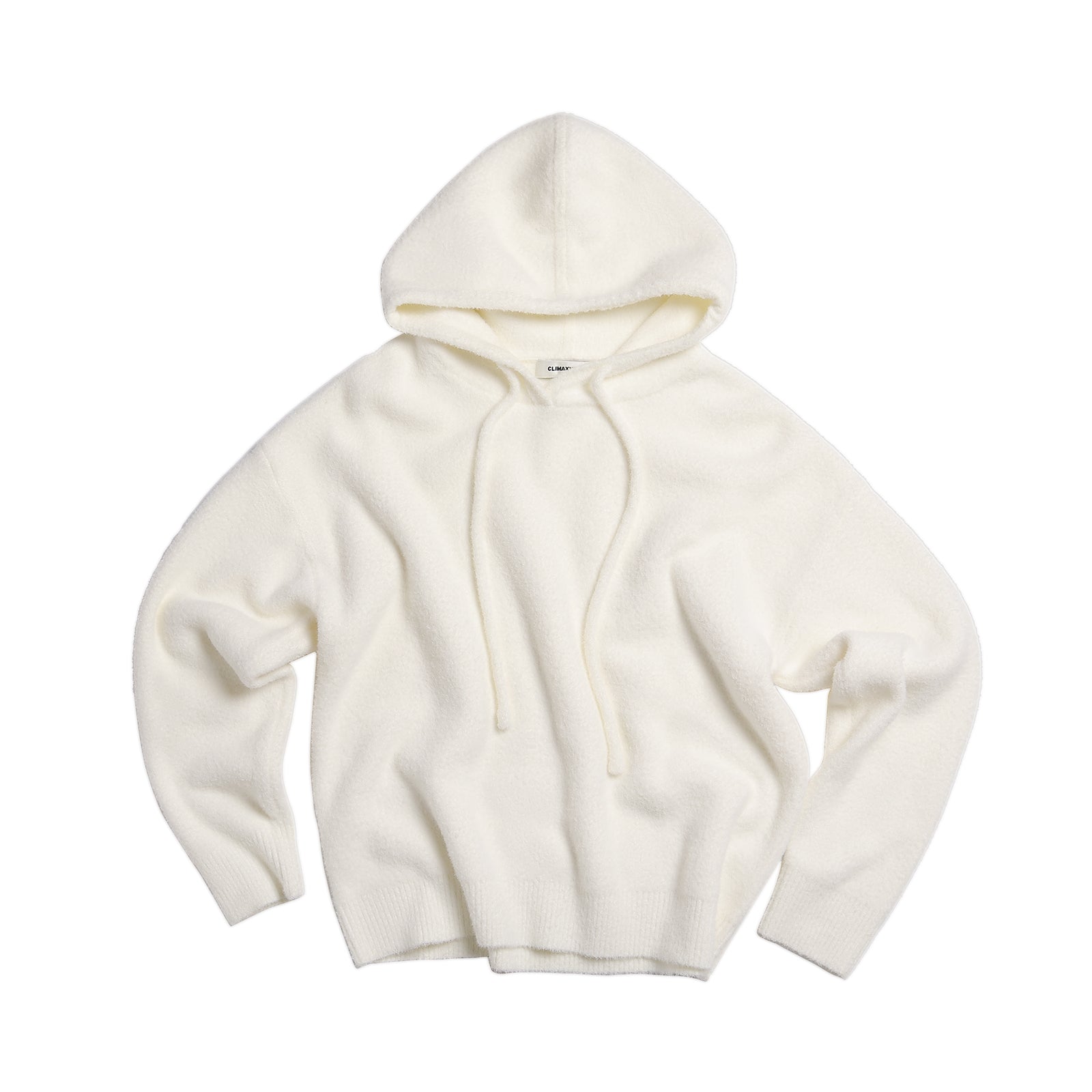 Beige Double-sided Warm Fleece Knit Sweater Hoodie