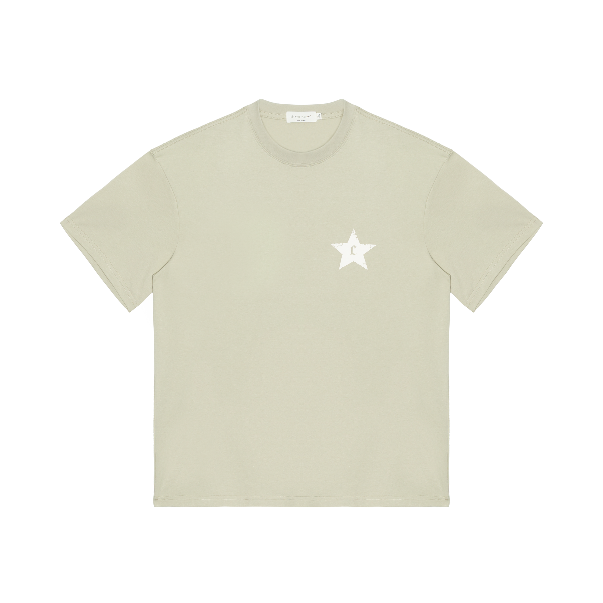 Pistachio Green Damaged Star C Short Sleeve