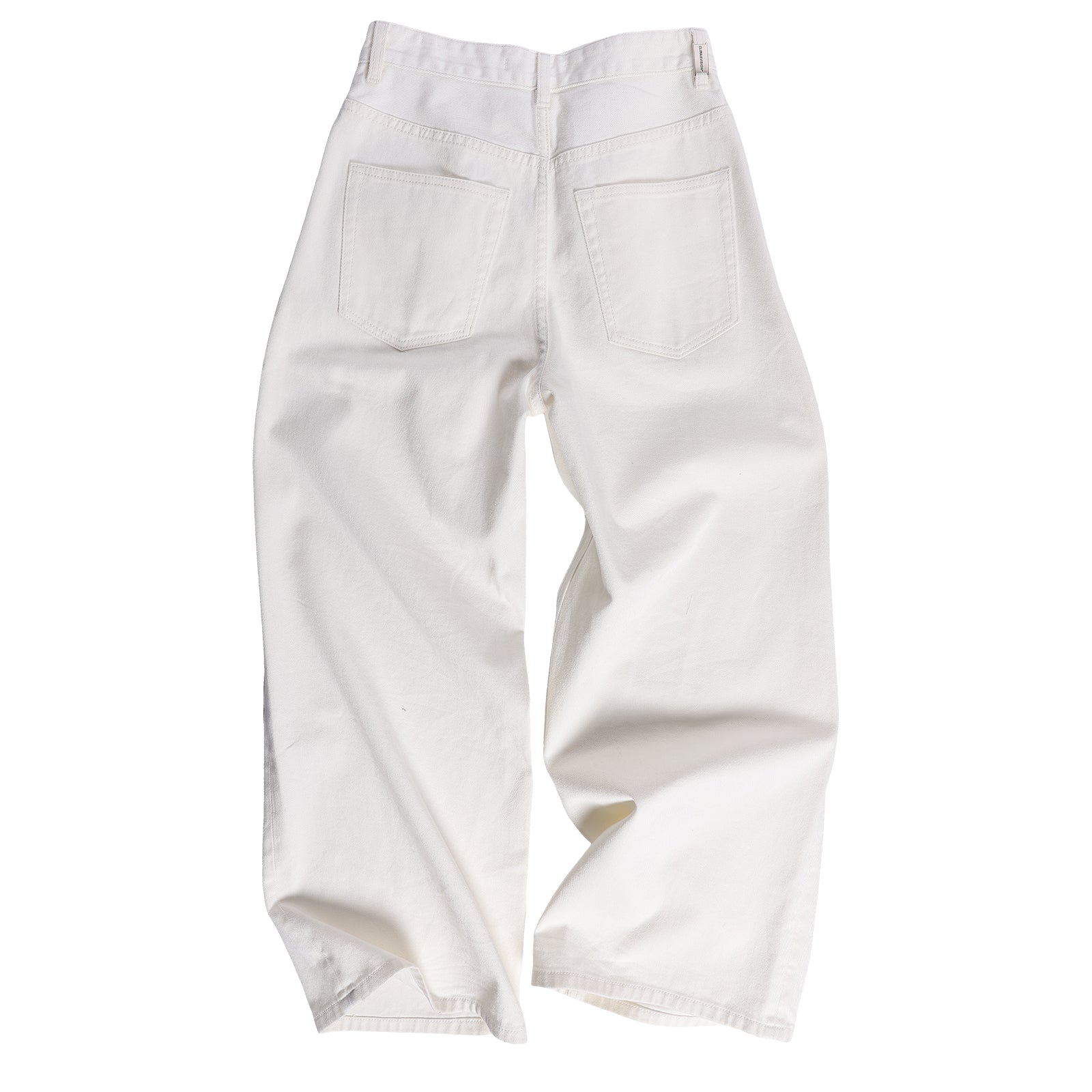Light Vintage Wash Mid-Rise Straight Jeans In White