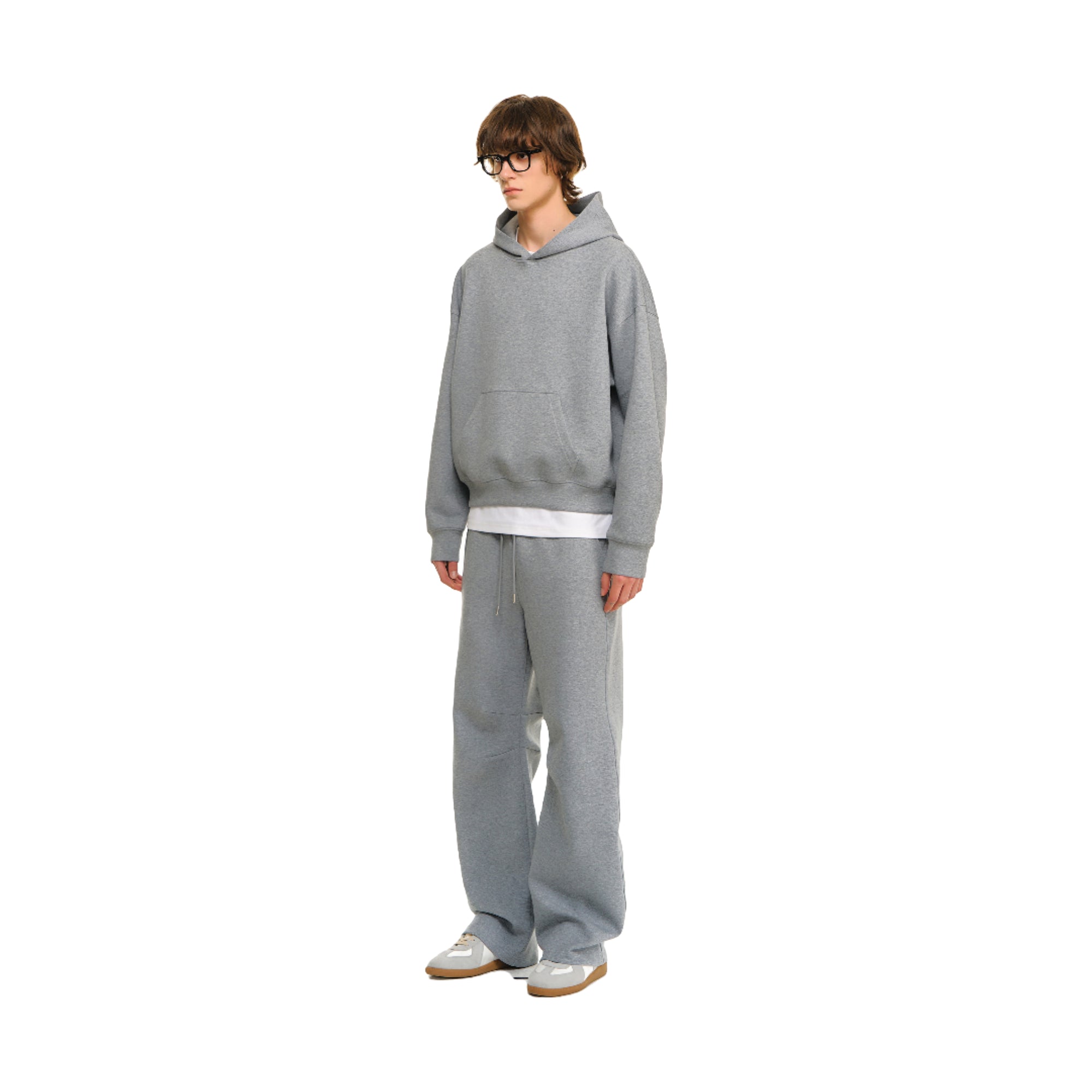 Gray Xinjiang Long-staple Cotton Air Layer Silhouette Scimitar Pants
