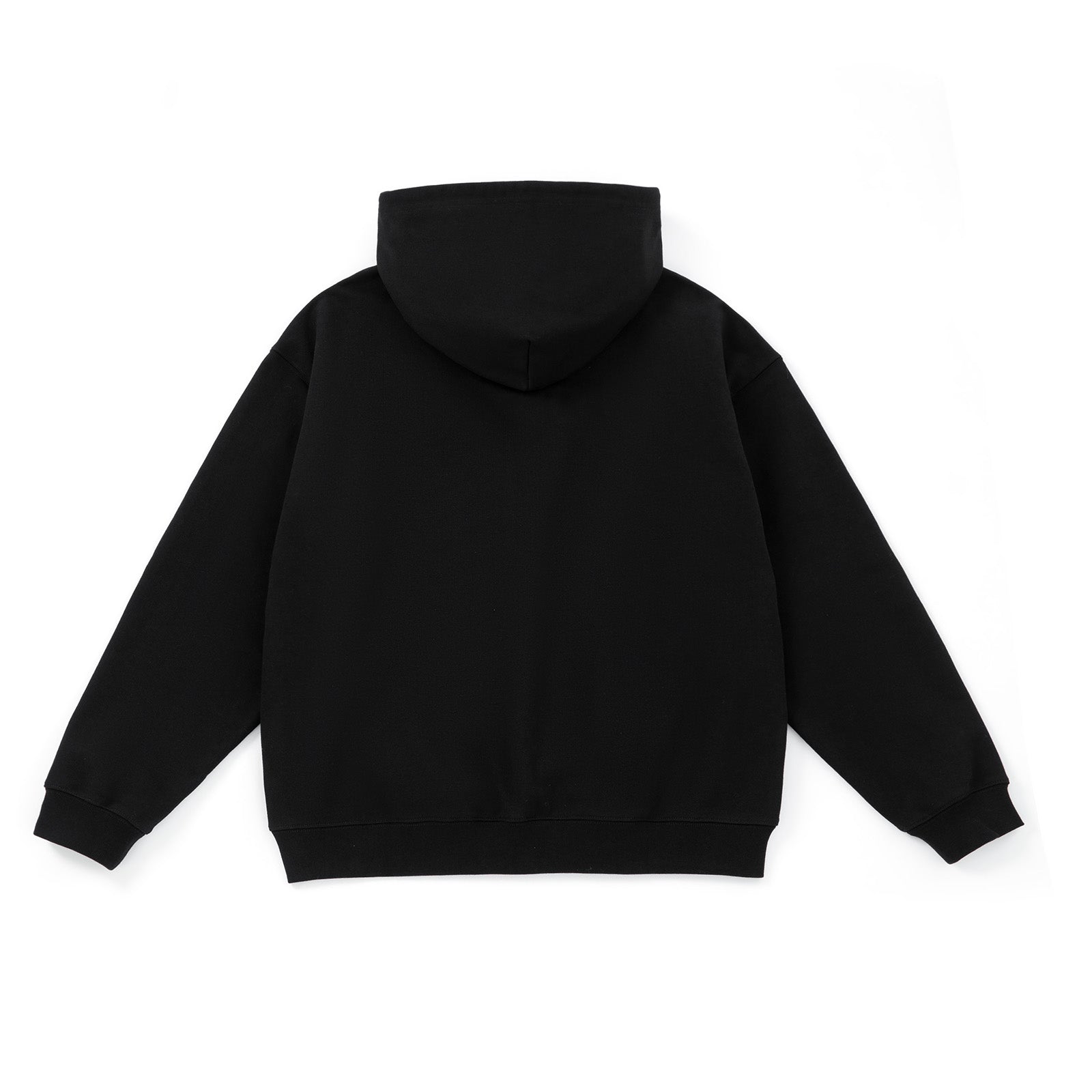Pearl Letter Embroidered Flower Hoodie In Black