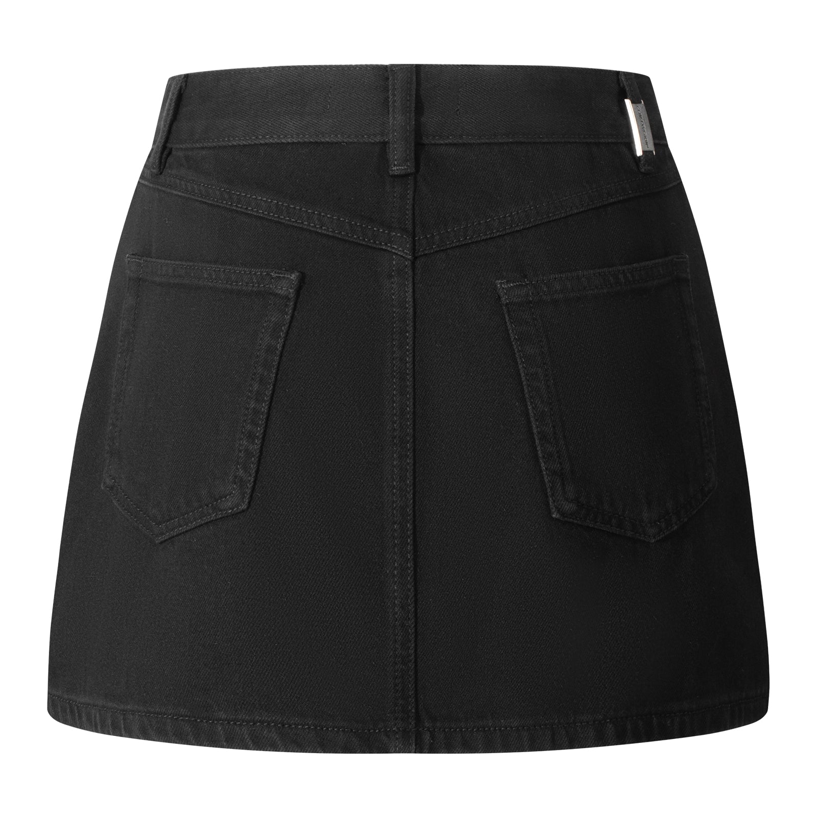Black Retro Anti-Exposure A-line Denim Mini Skirt