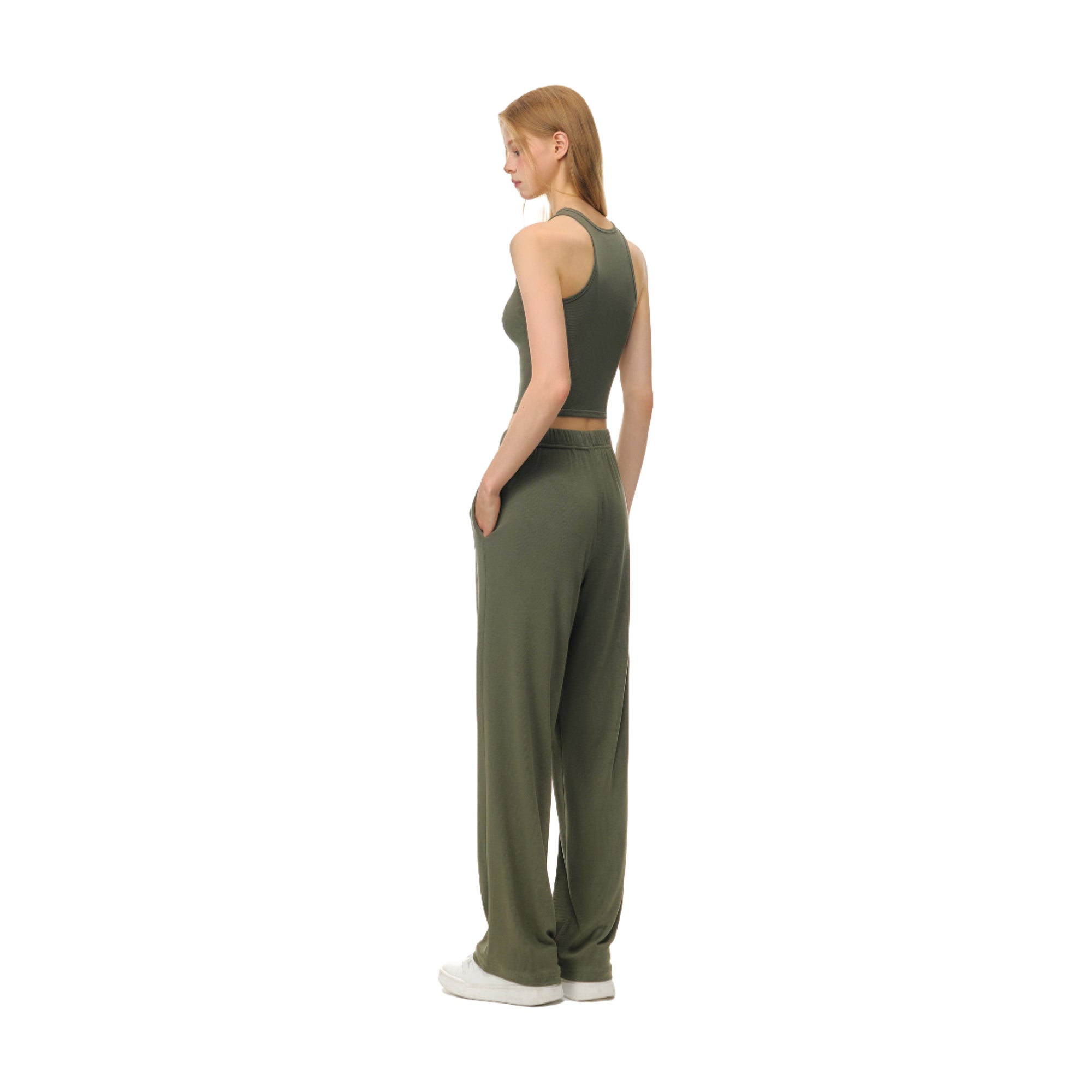 Green Light Cloud Stretch Tencel Cool Straight Trousers