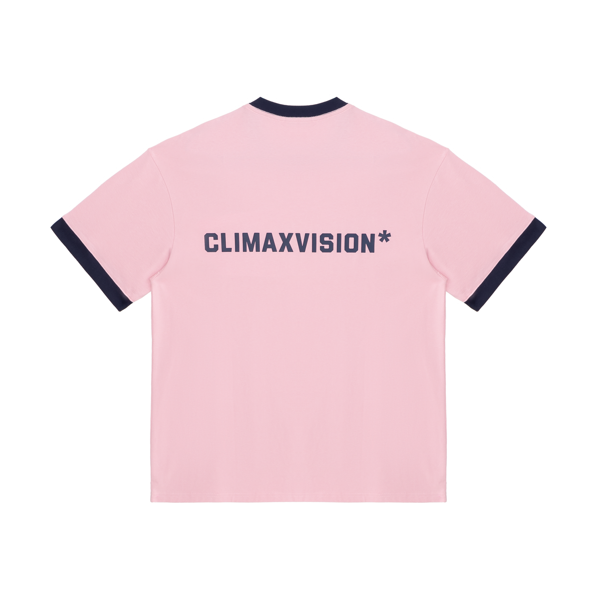 Pink Colorblock Logo Print Casual Short Sleeves