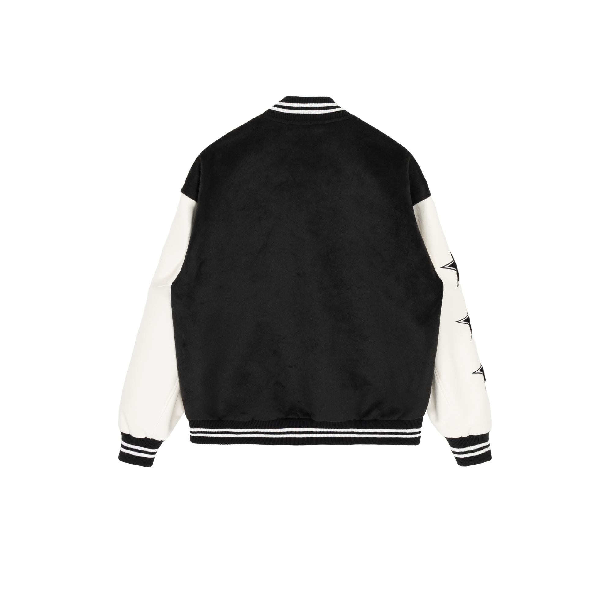 Black C-Letter Towel Embroidered Star Jacket