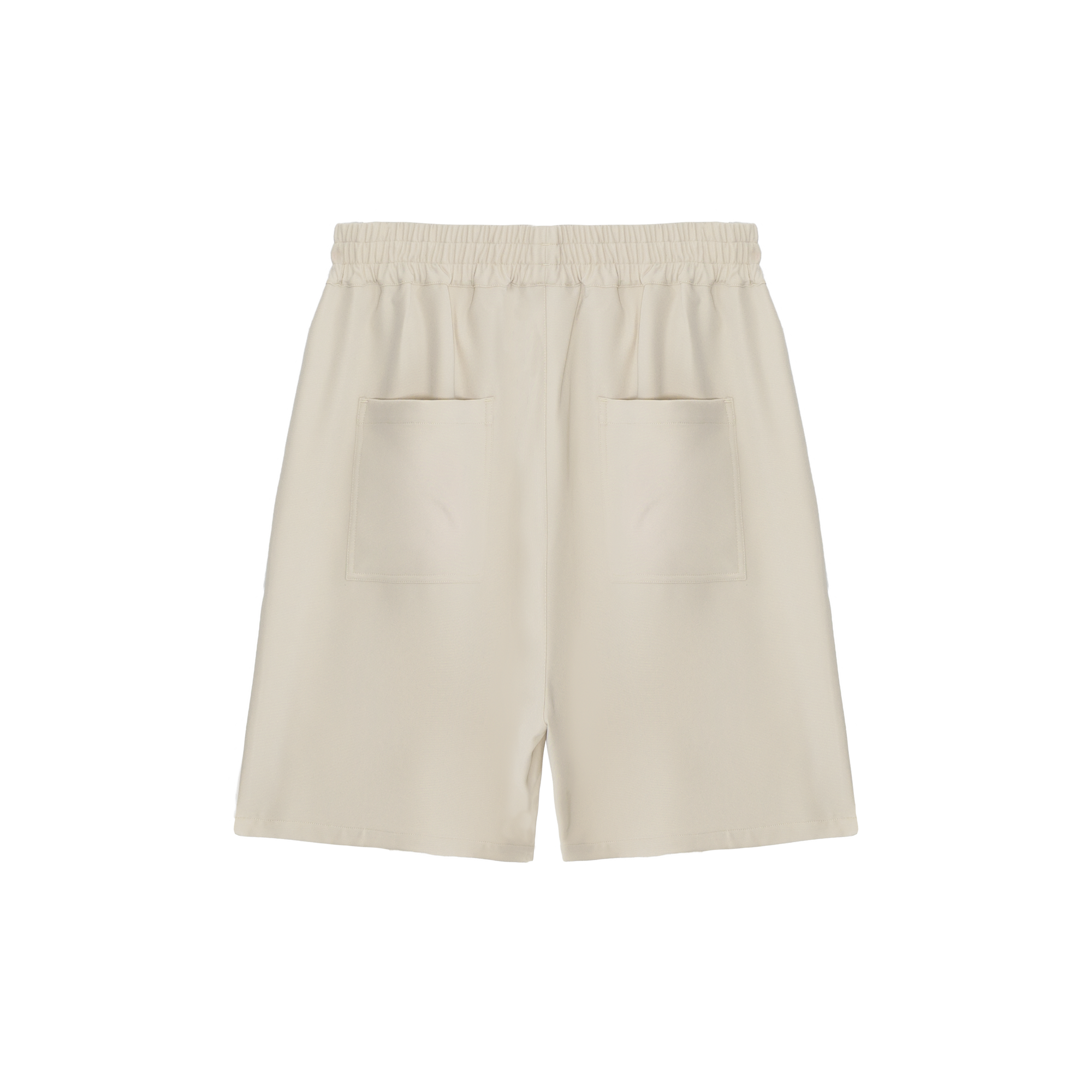 Light Beige Striped Casual Trousers Shorts