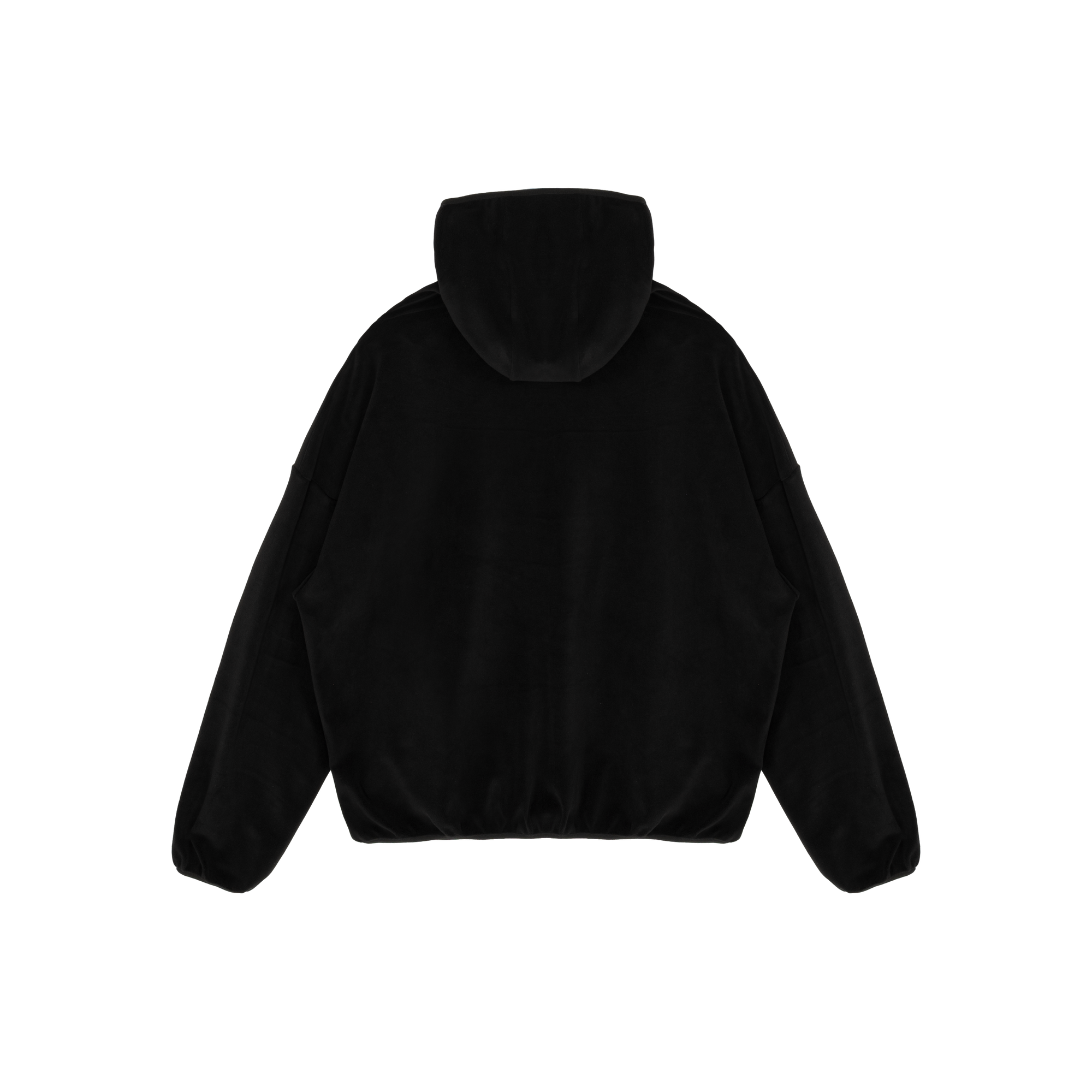 Black Polar Diagonal Zip Hoodie