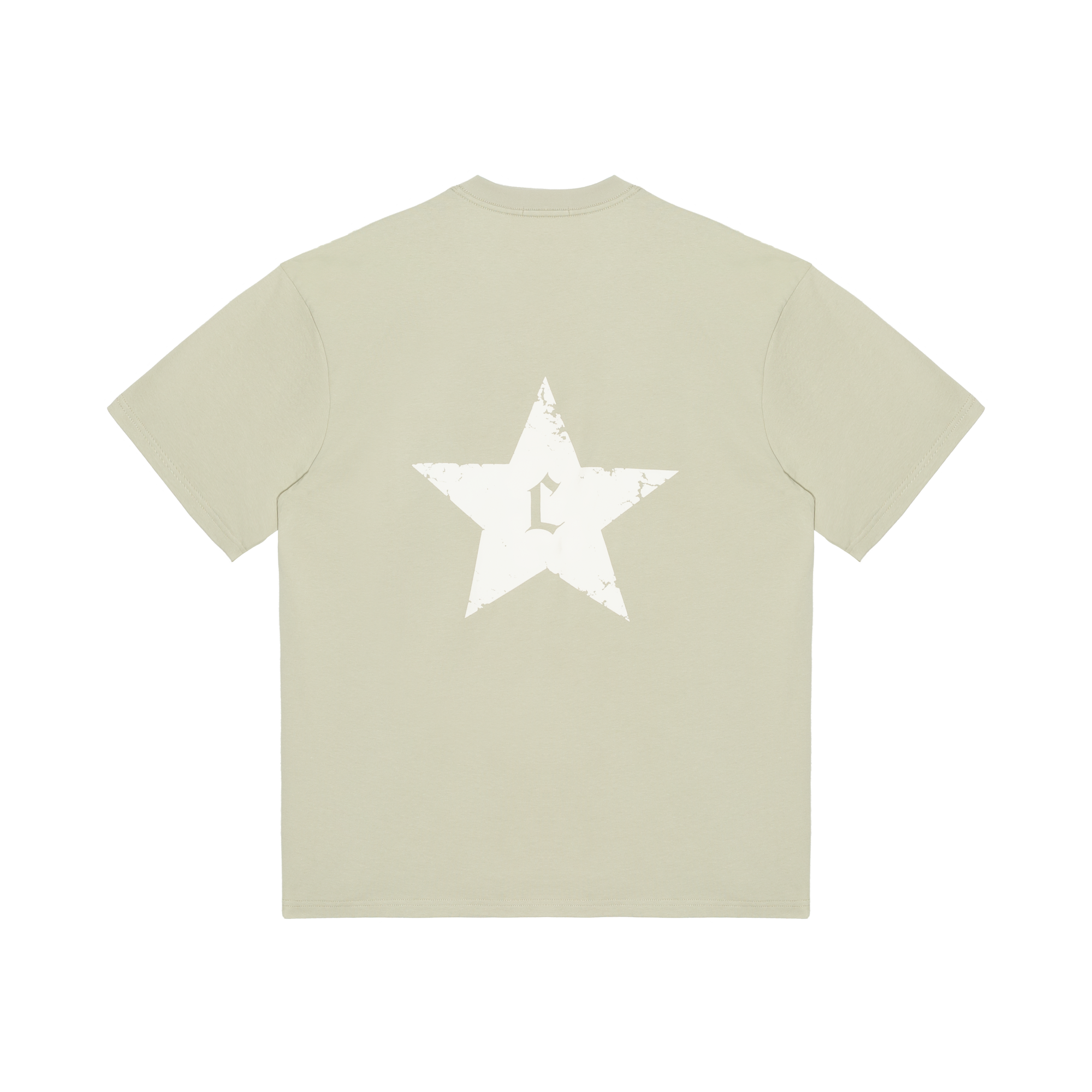 Pistachio Green Damaged Star C Short Sleeve