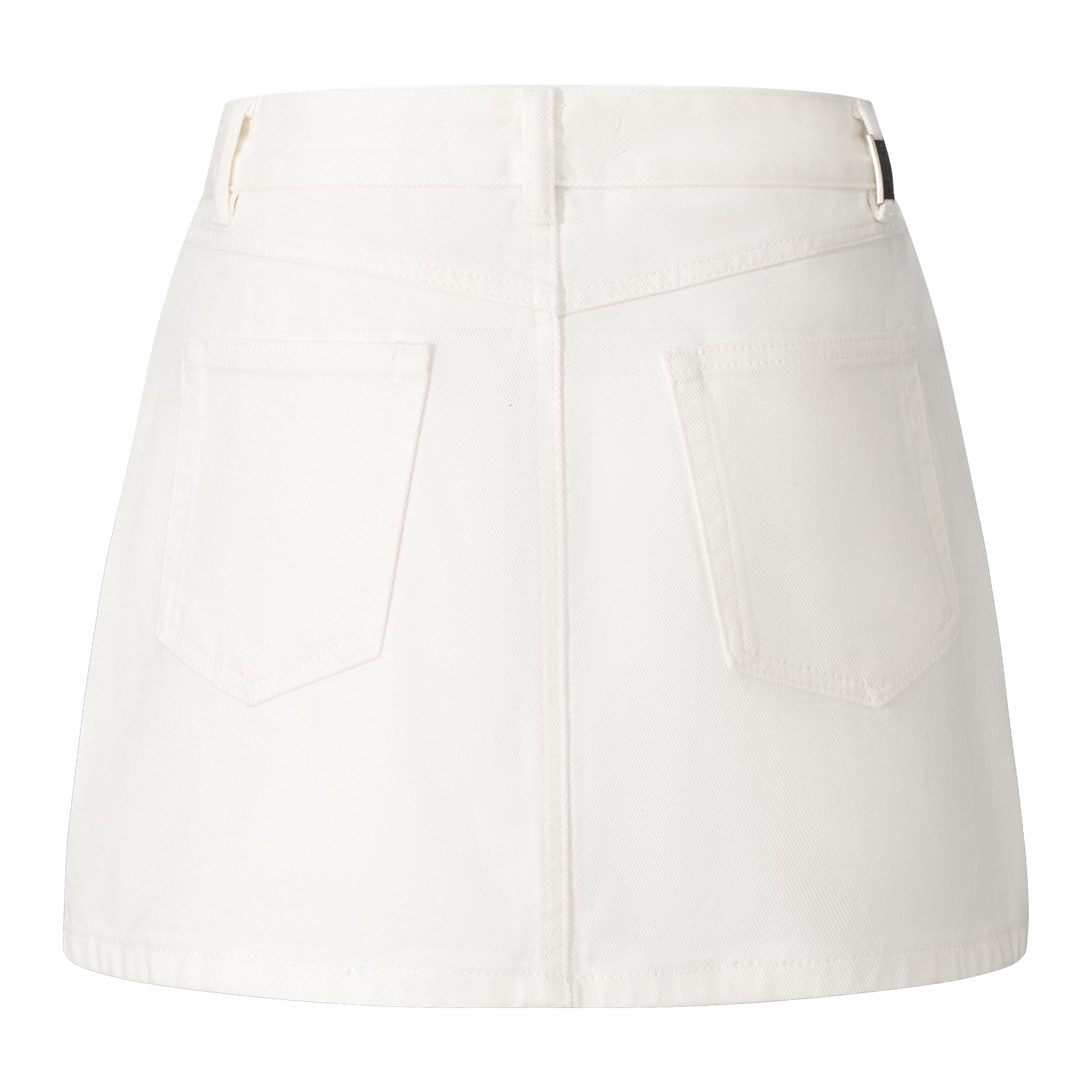 White Retro Anti-Exposure A-line Denim Mini Skirt