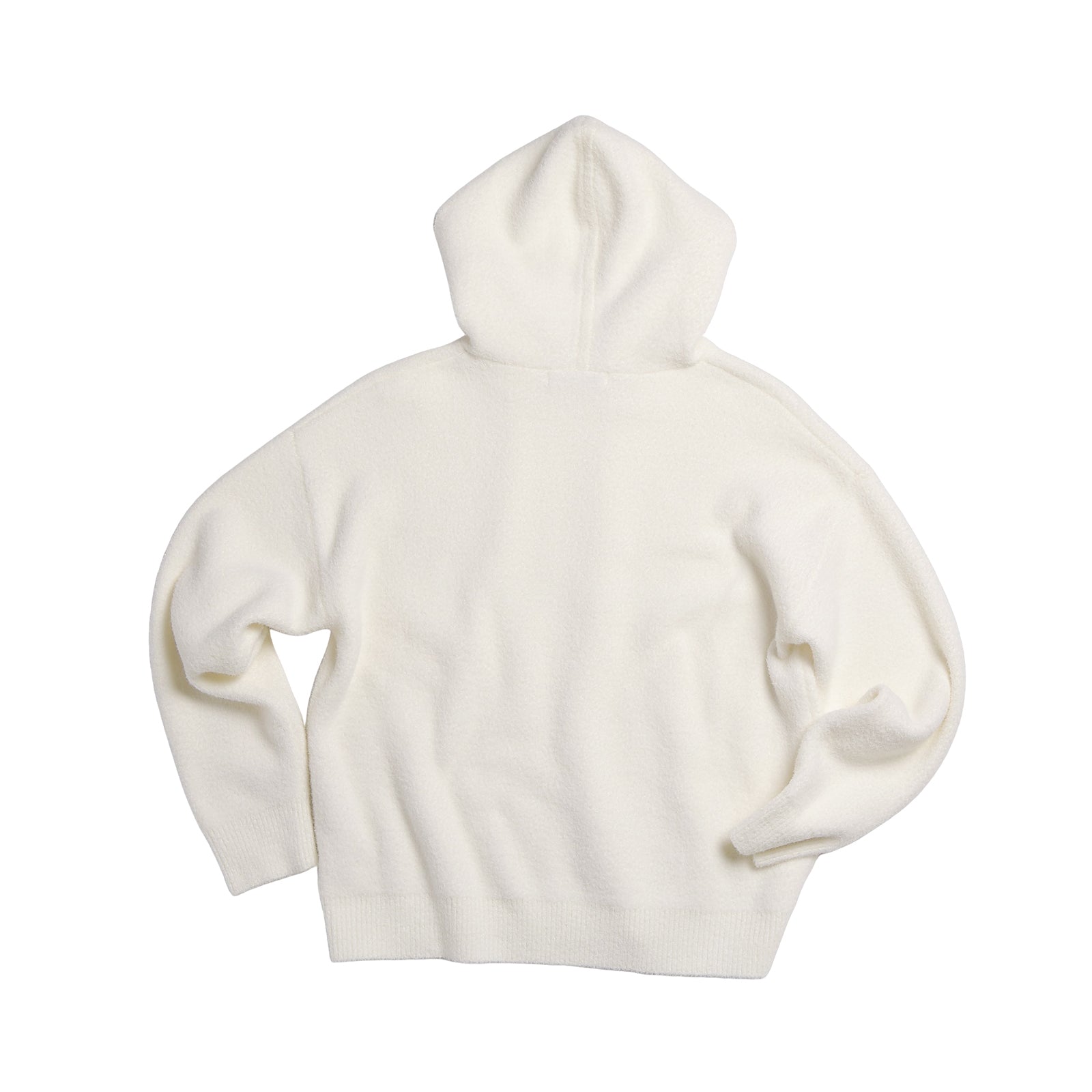 Beige Double-sided Warm Fleece Knit Sweater Hoodie