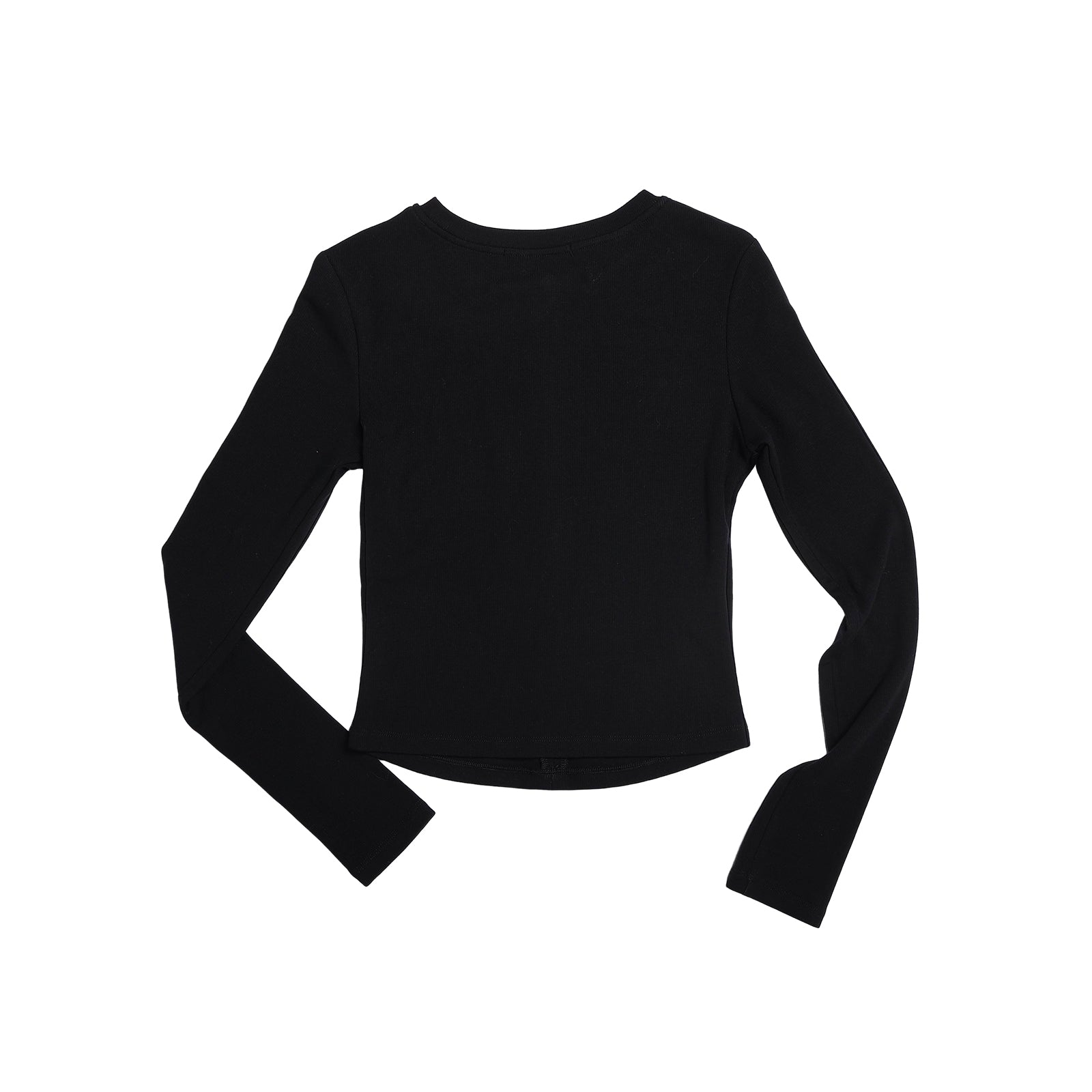 Black Embroidered Half-Zip Brushed Long Sleeve