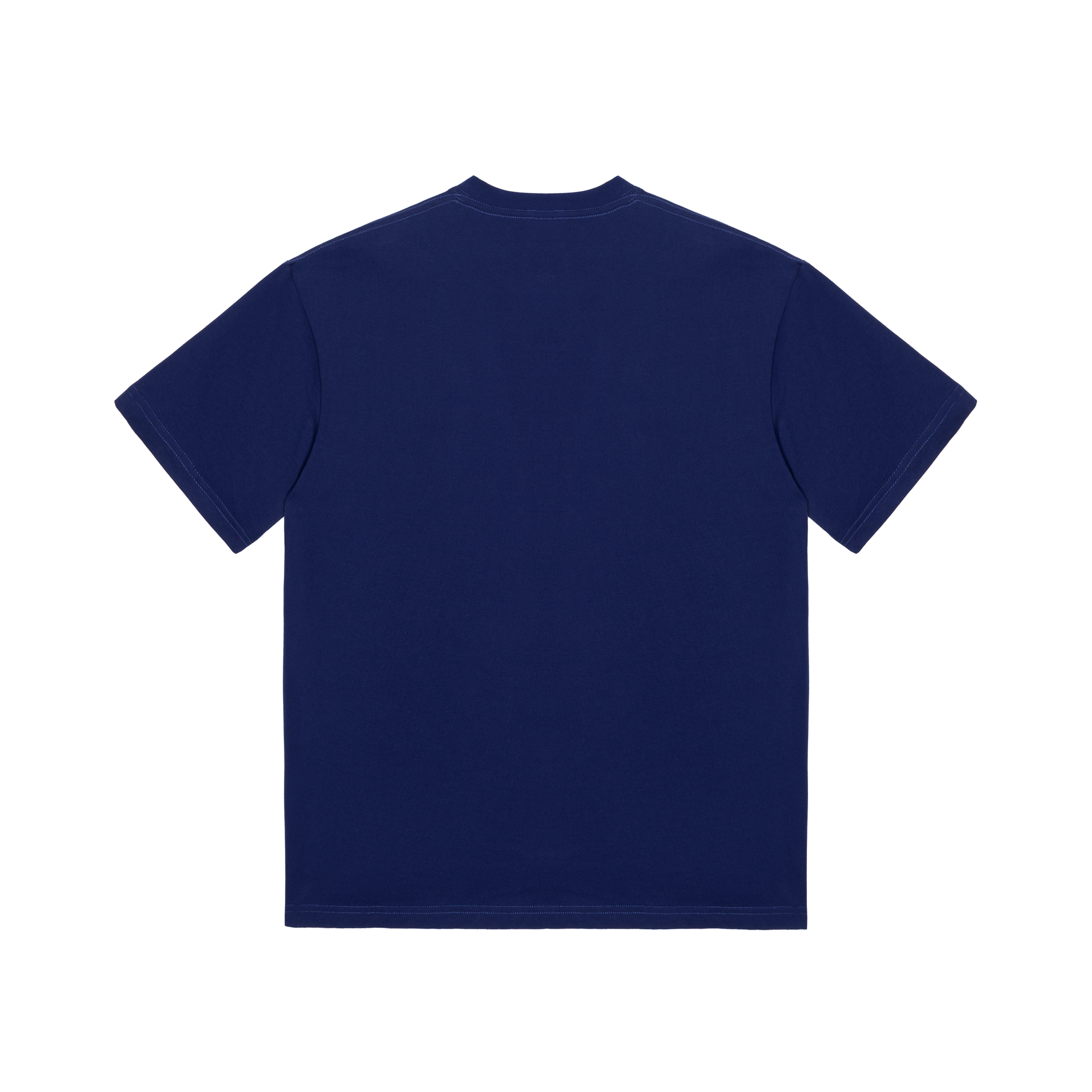 Royal Blue CV Grass Print Basic Short-sleeved T-shirt