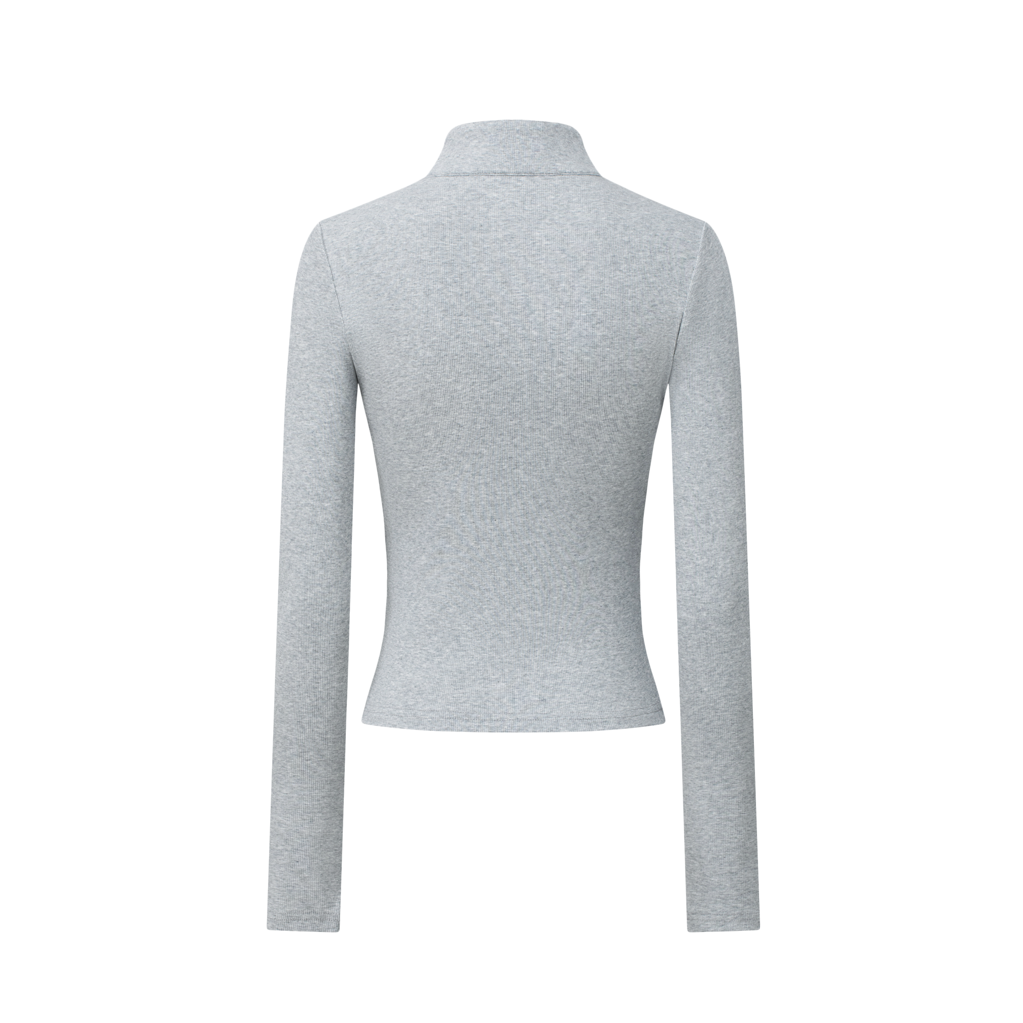 Cool Slimming Double Zipper Long-sleeved In Gray
