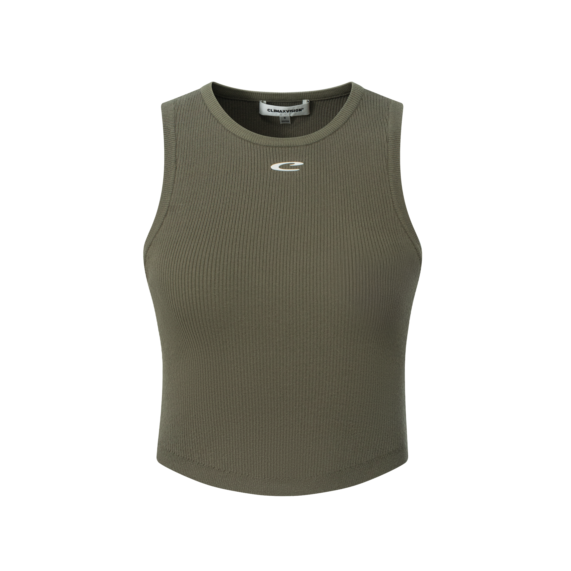 Sage Green Knit Stretch Racerback Tank Top