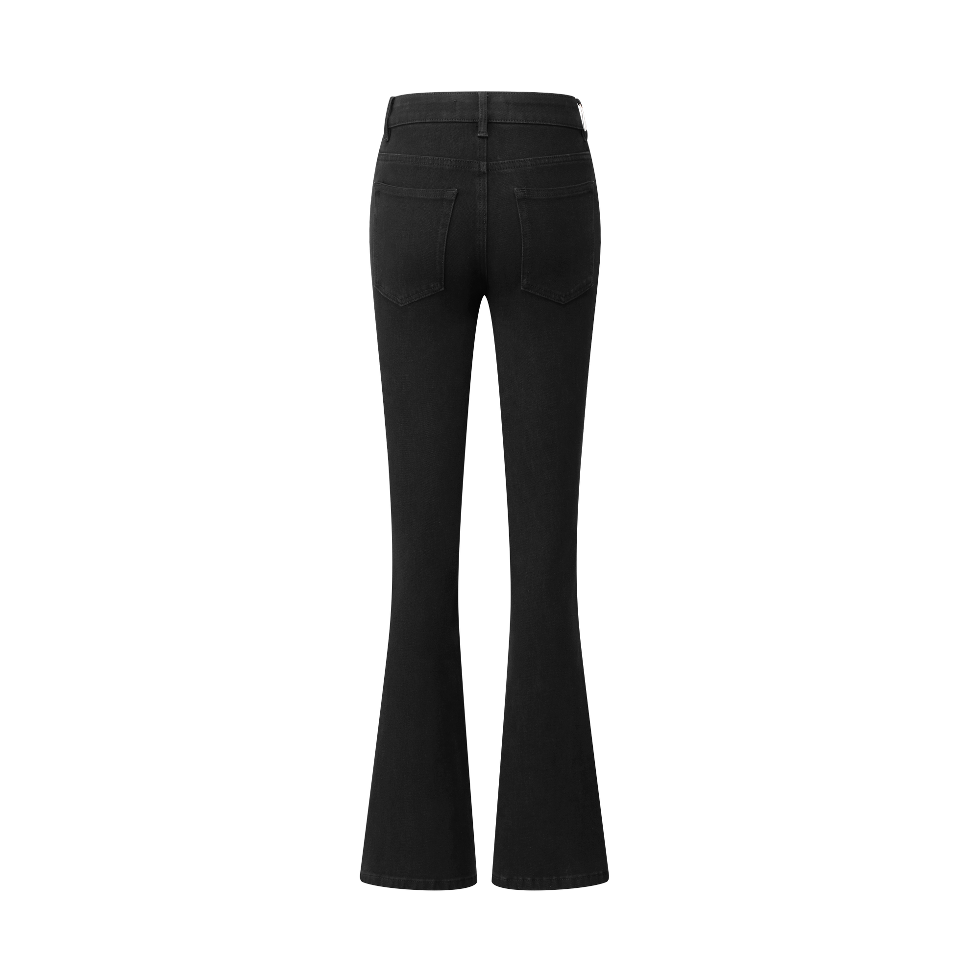 Midnight Black Sculpted Denim Bootcut Pants