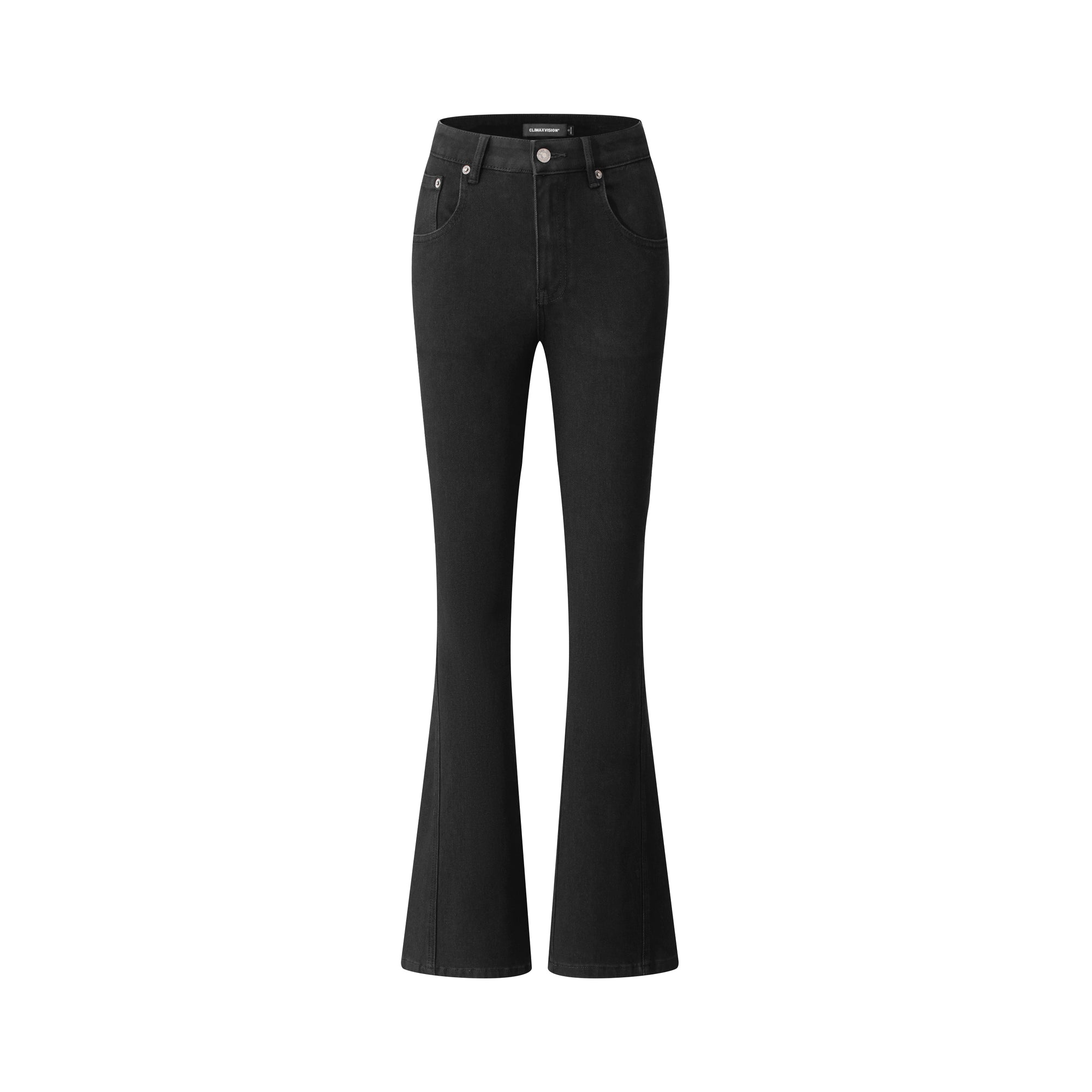 Midnight Black Sculpted Denim Bootcut Pants