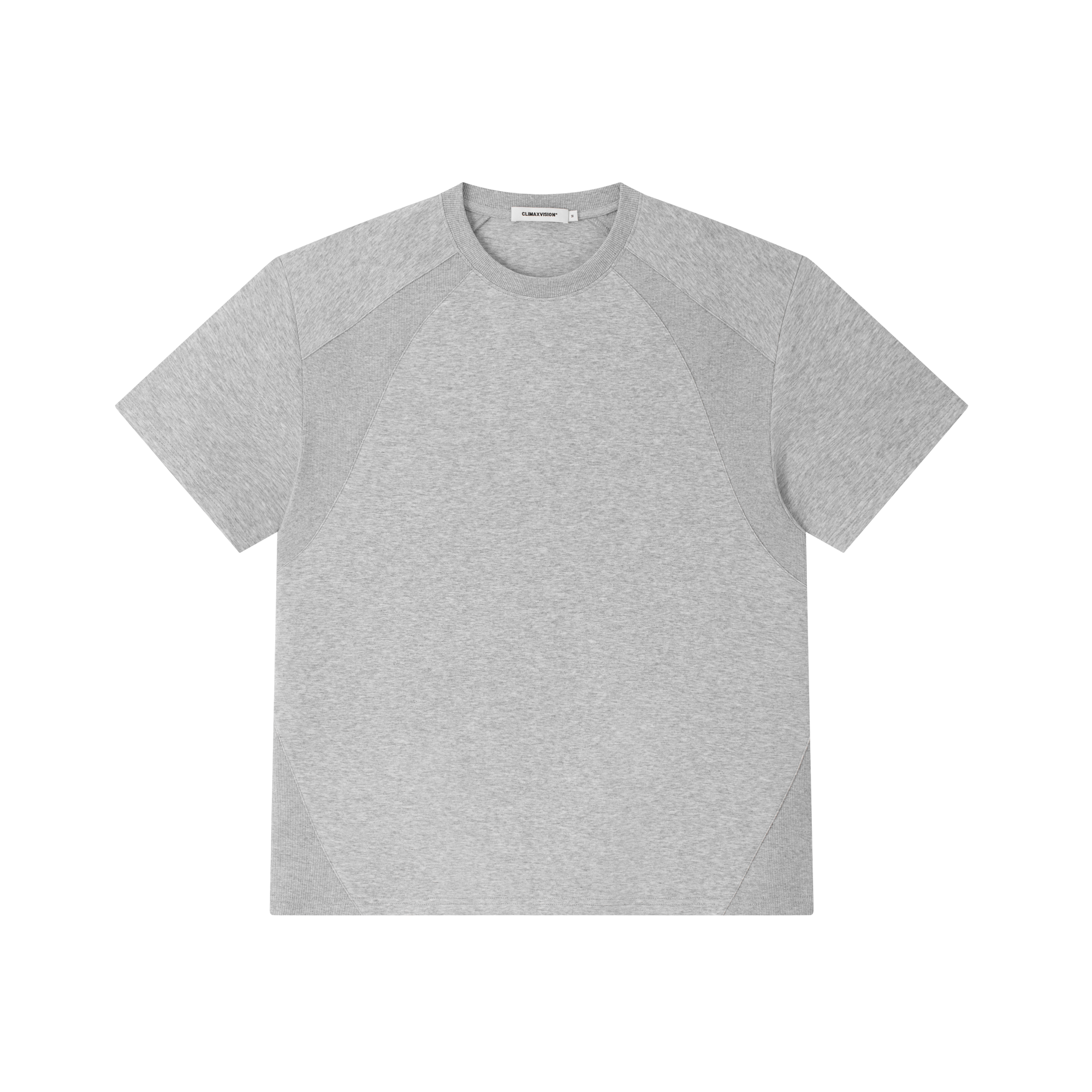 Gray Air Layer Deconstructed Patchwork Short-Sleeve T-Shirt