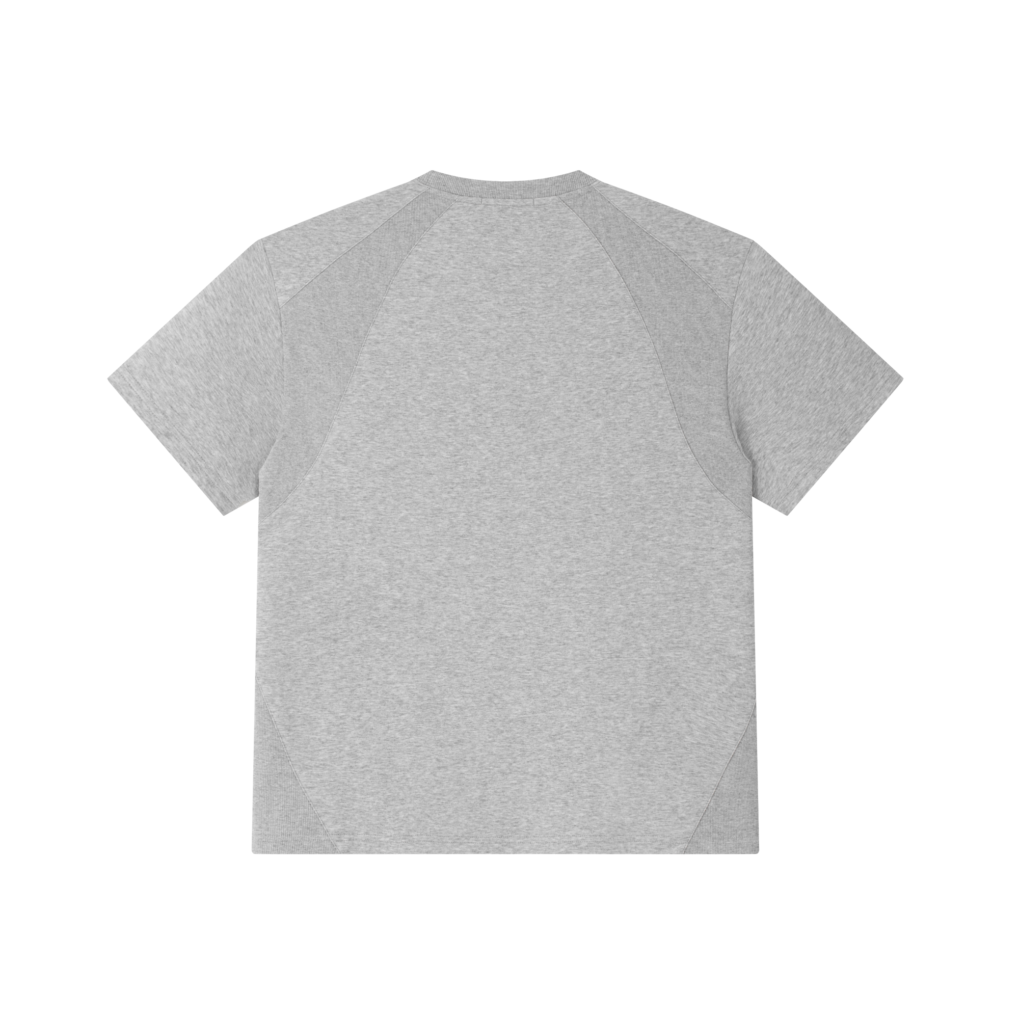 Gray Air Layer Deconstructed Patchwork Short-Sleeve T-Shirt