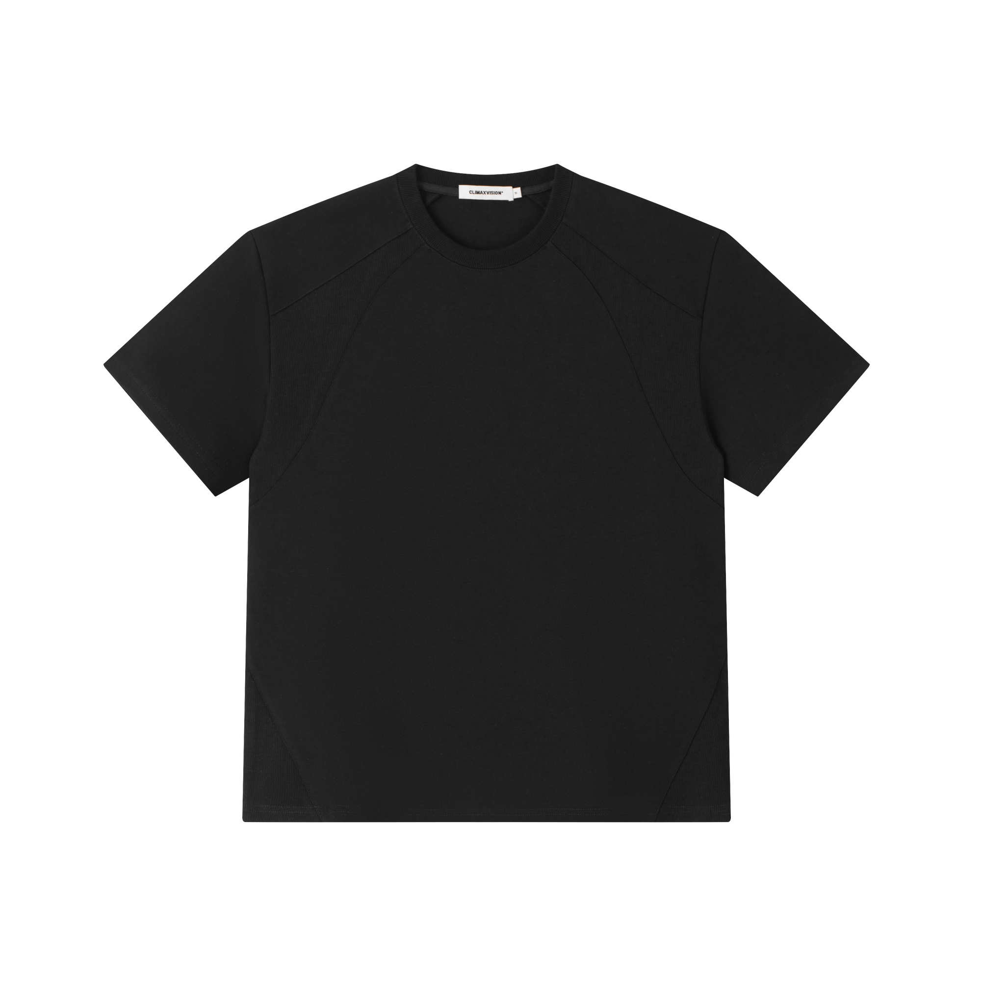Black Air Layer Deconstructed Patchwork Short-Sleeve T-Shirt