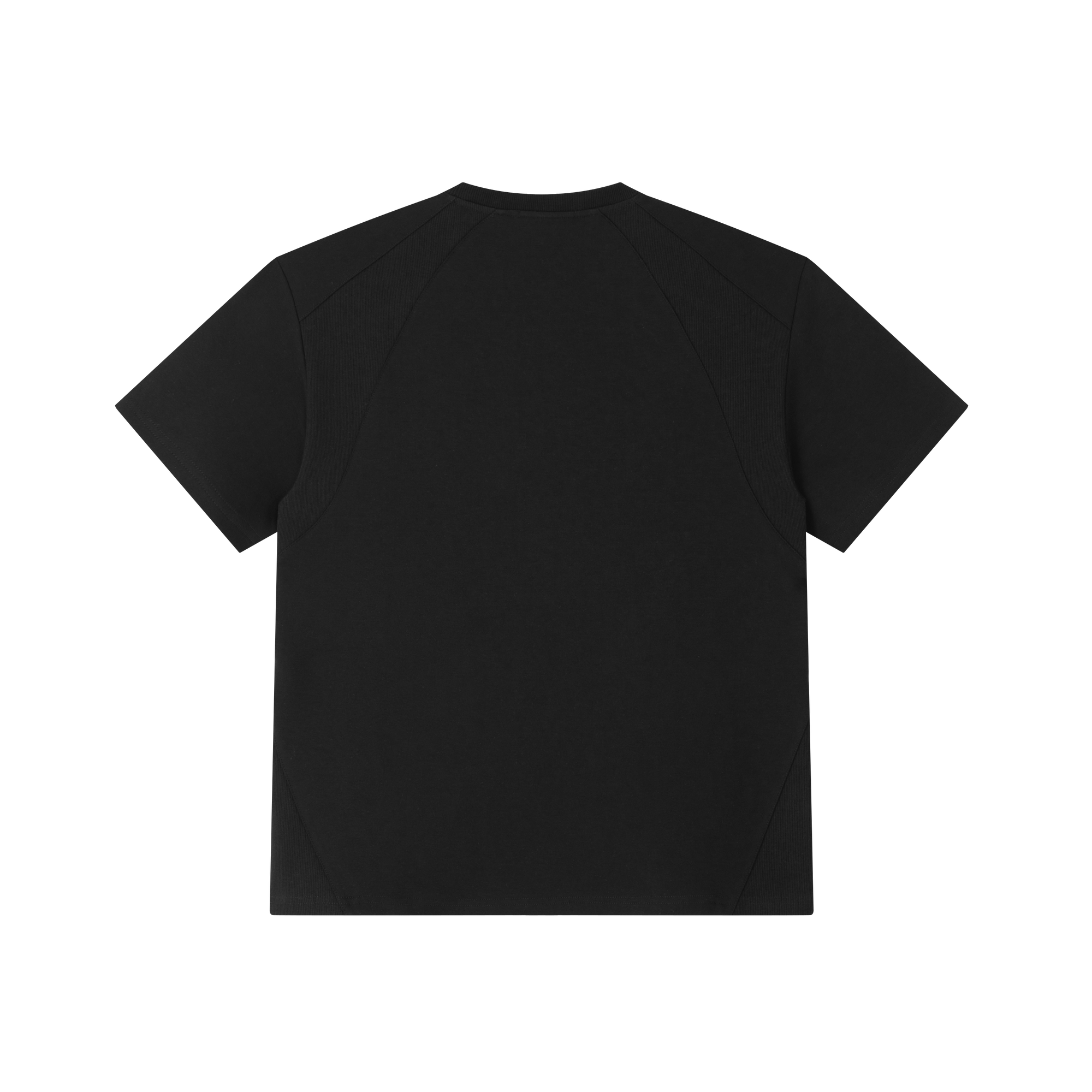 Black Air Layer Deconstructed Patchwork Short-Sleeve T-Shirt
