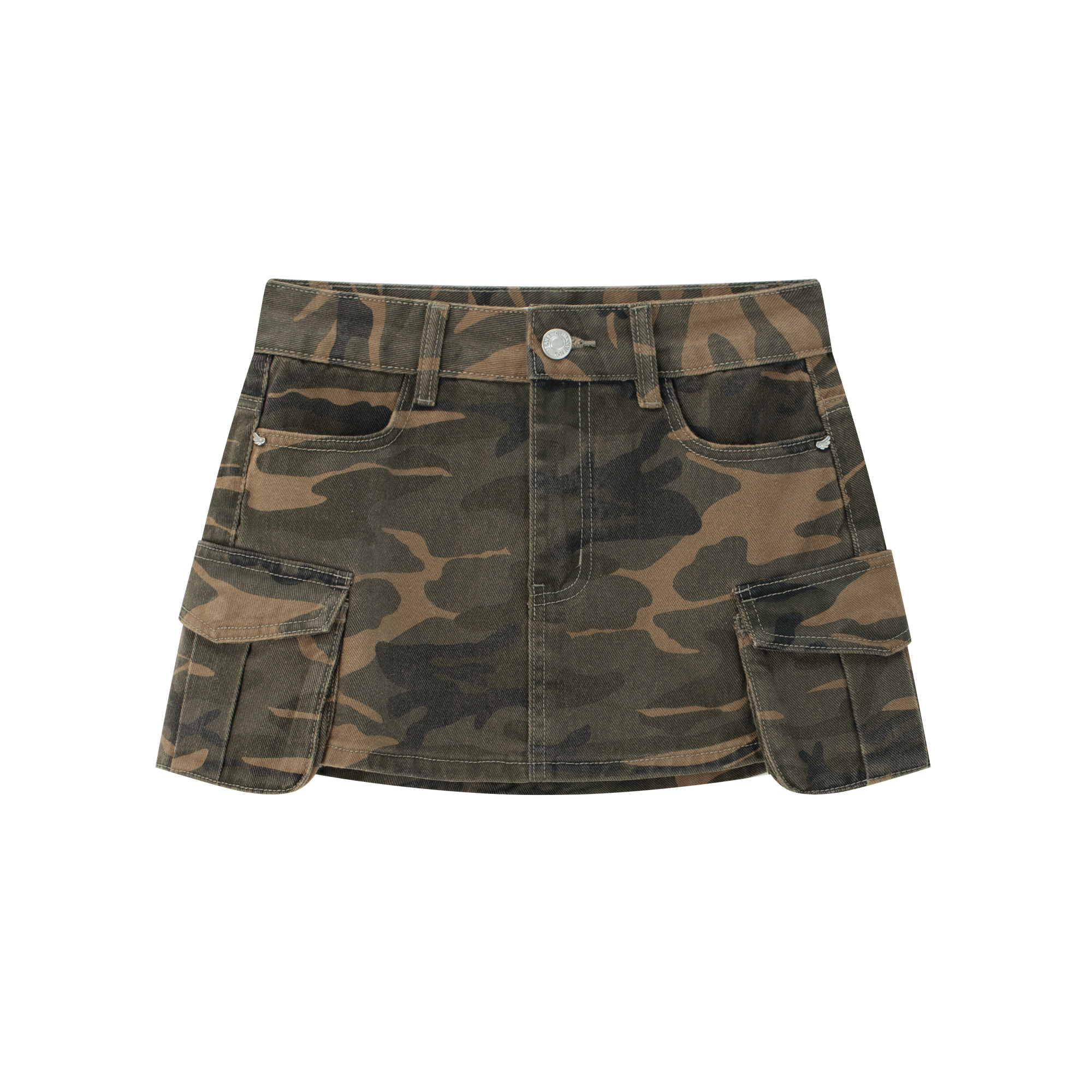 Military Green Camouflage Workwear Skirt