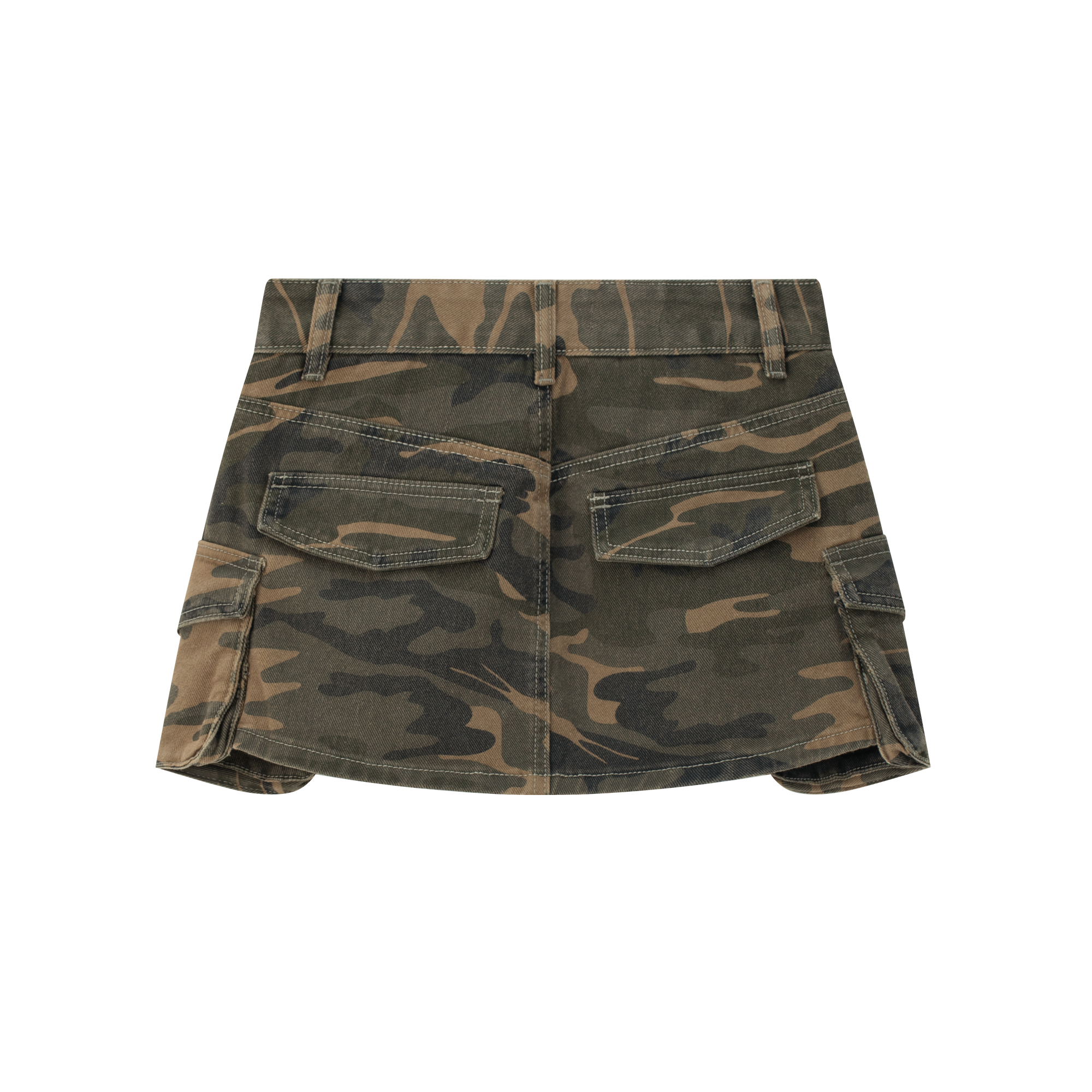 Military Green Camouflage Workwear Skirt