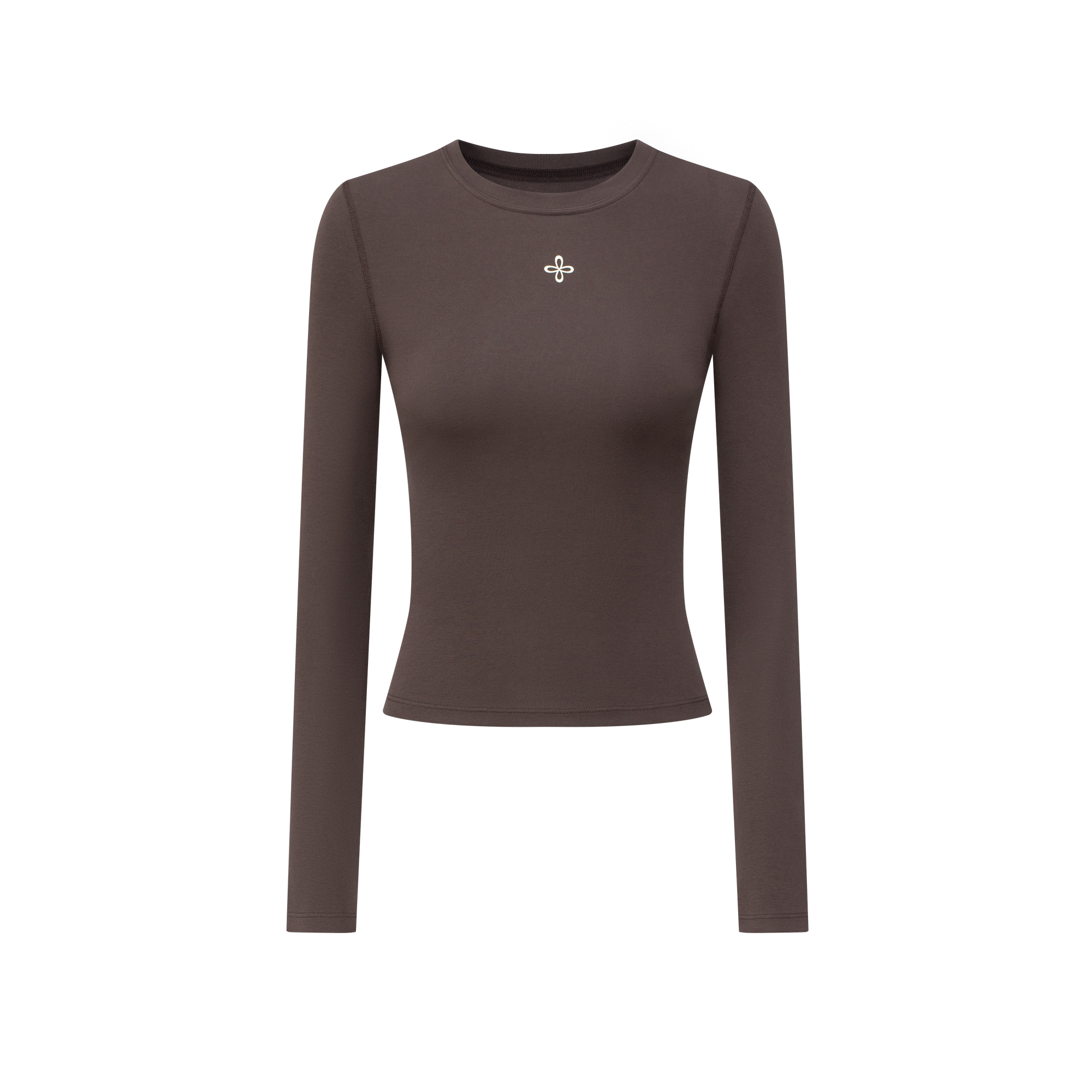 Brown Lightweight Cross Long-Sleeve T-Shirt