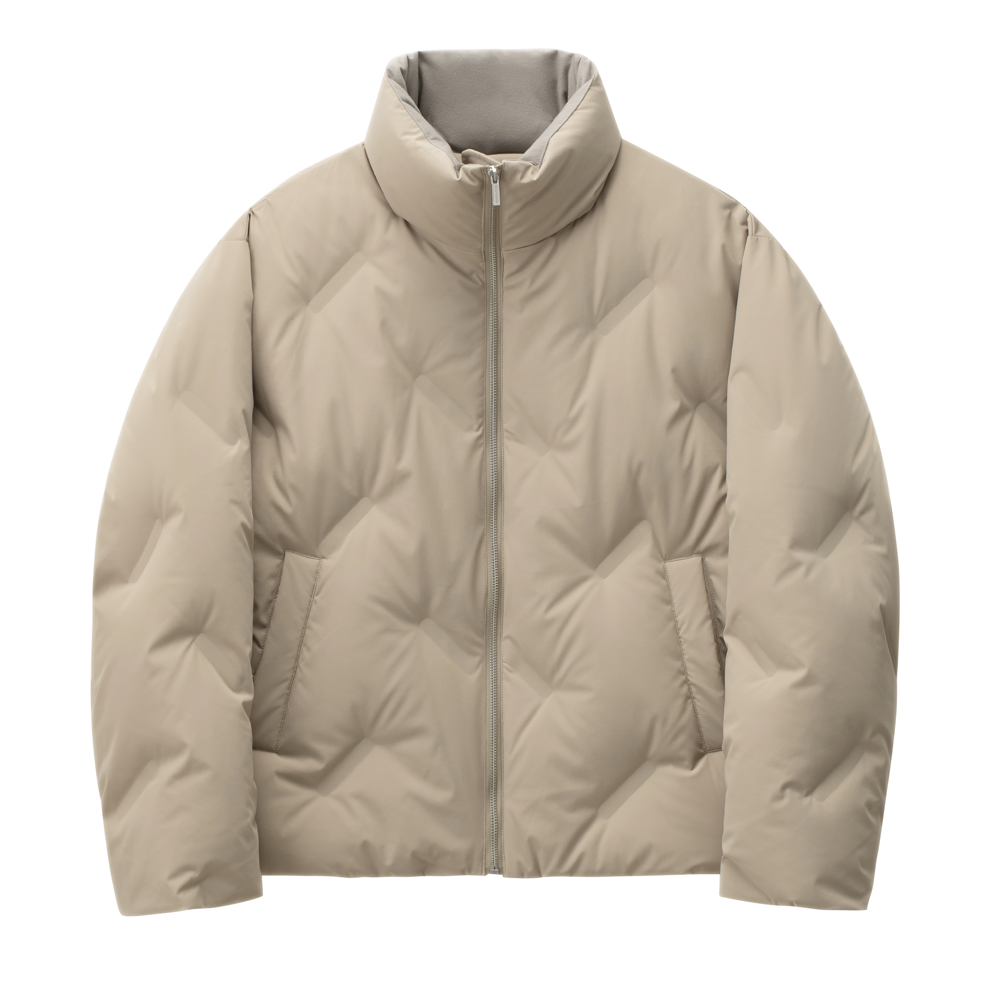 Desert Grey Seamless Tapered Down Jacket