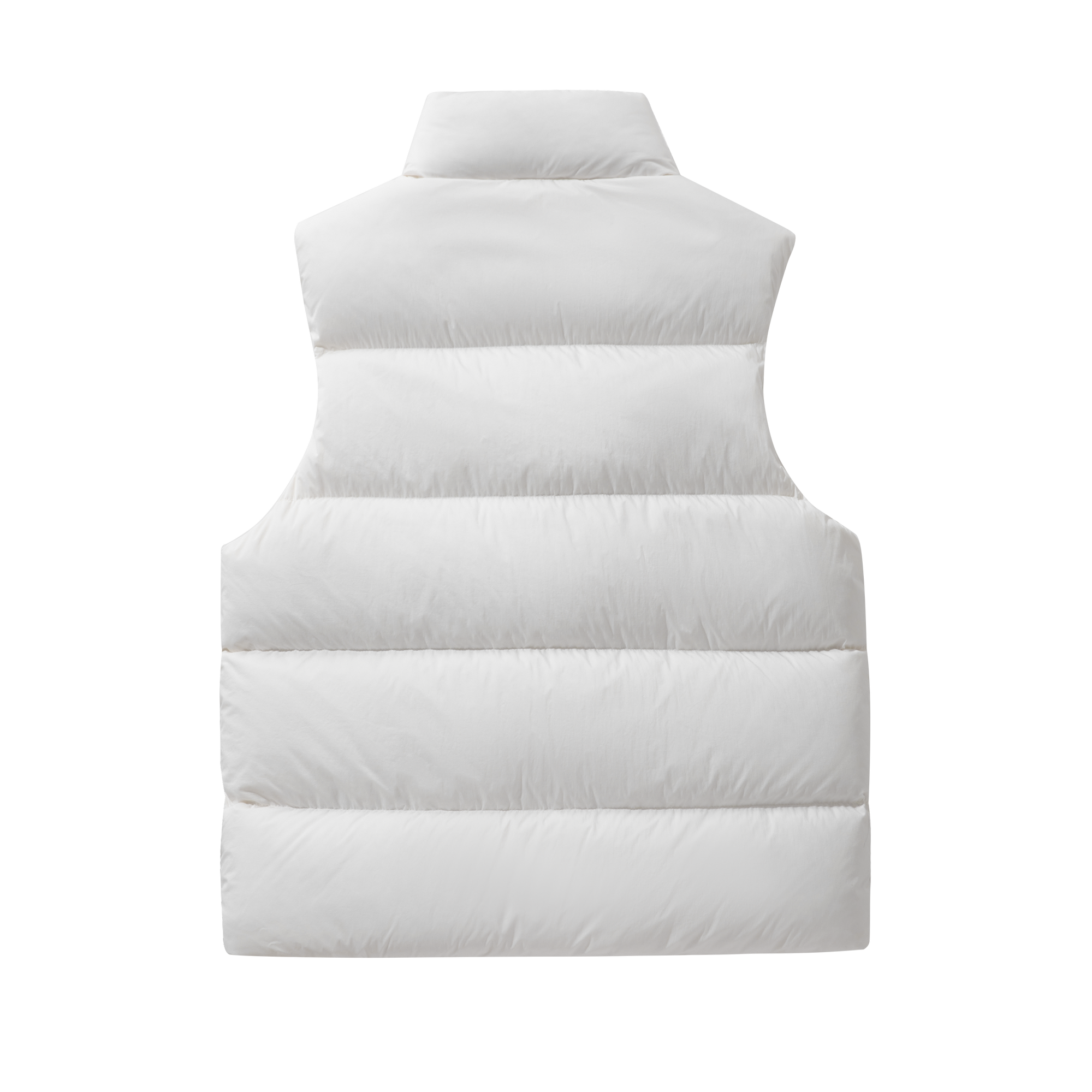 White Cross Print Down Vest