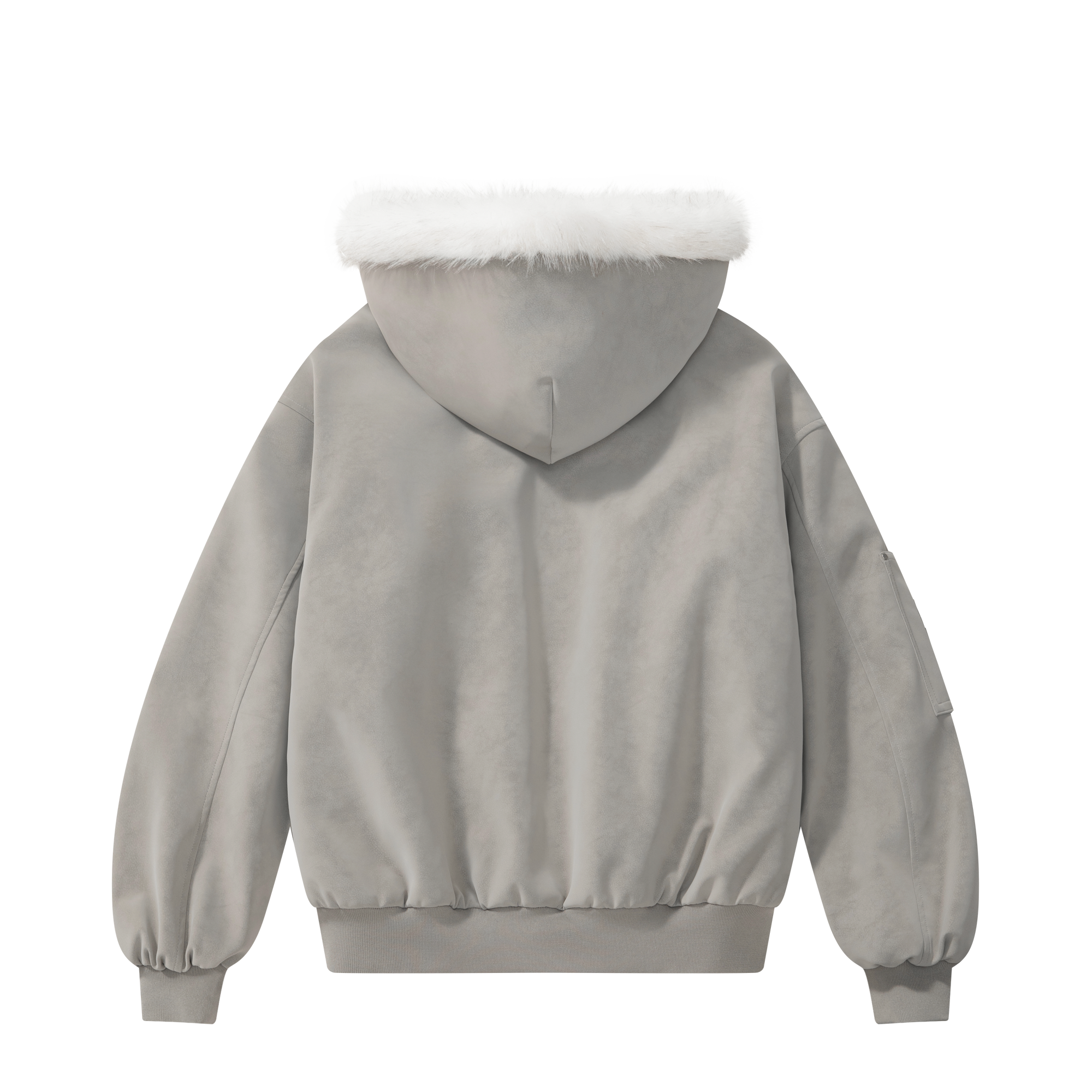 Grey Reversible Eco-friendly Fur Coat