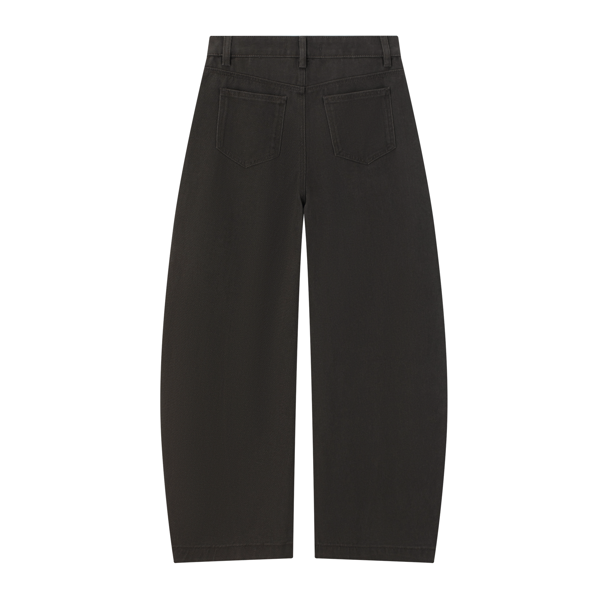 Dark Grey Retro 3D Cut Deconstructed Curved Blade Jeans