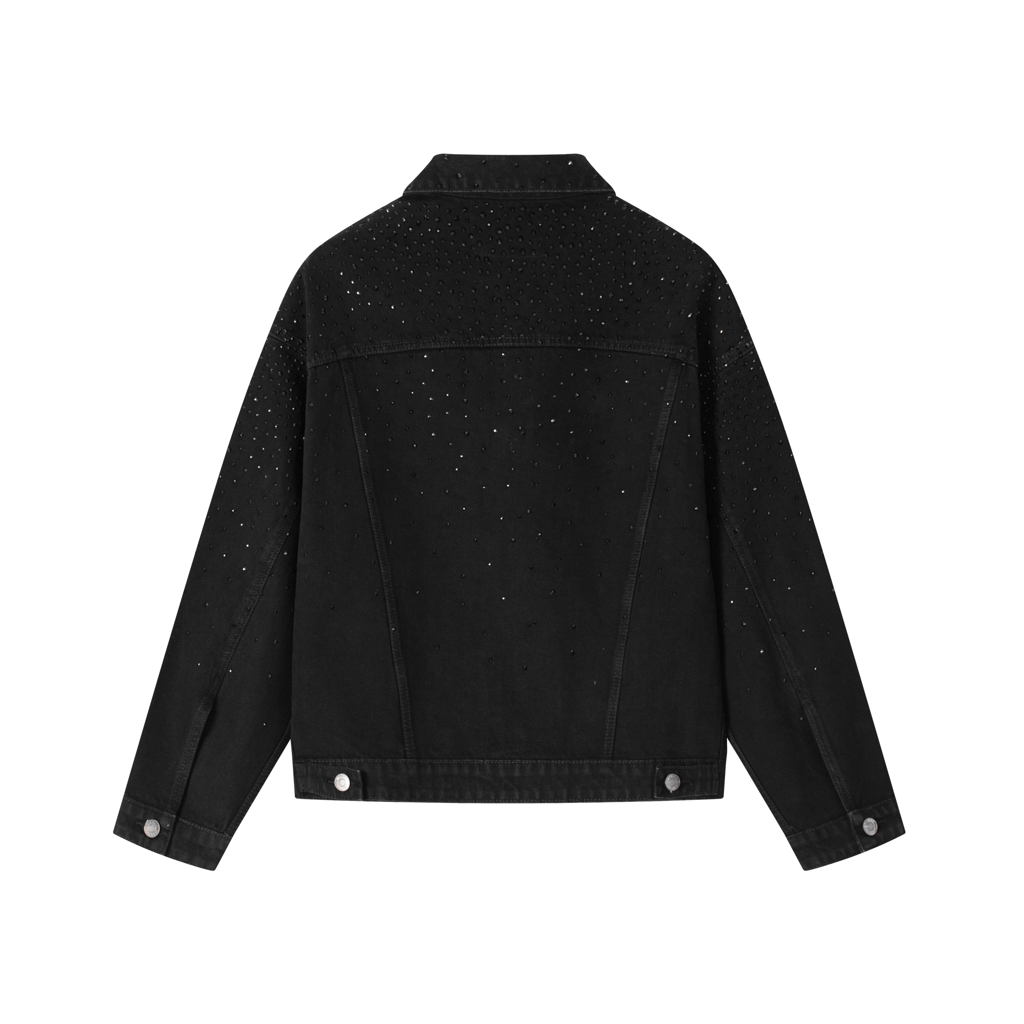 Black Sparkling Diamonds Denim Jacket