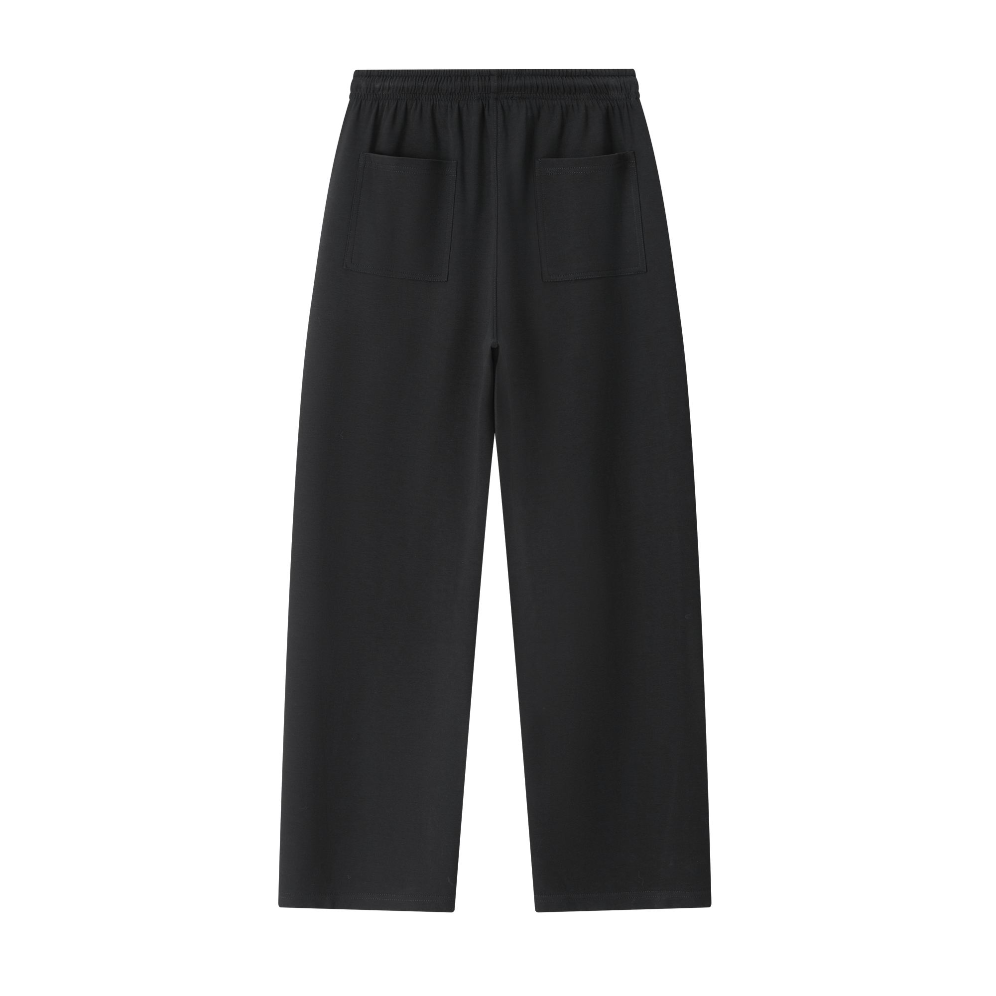 Black Long-Staple Cotton Air Layer Lightweight Curved Pants