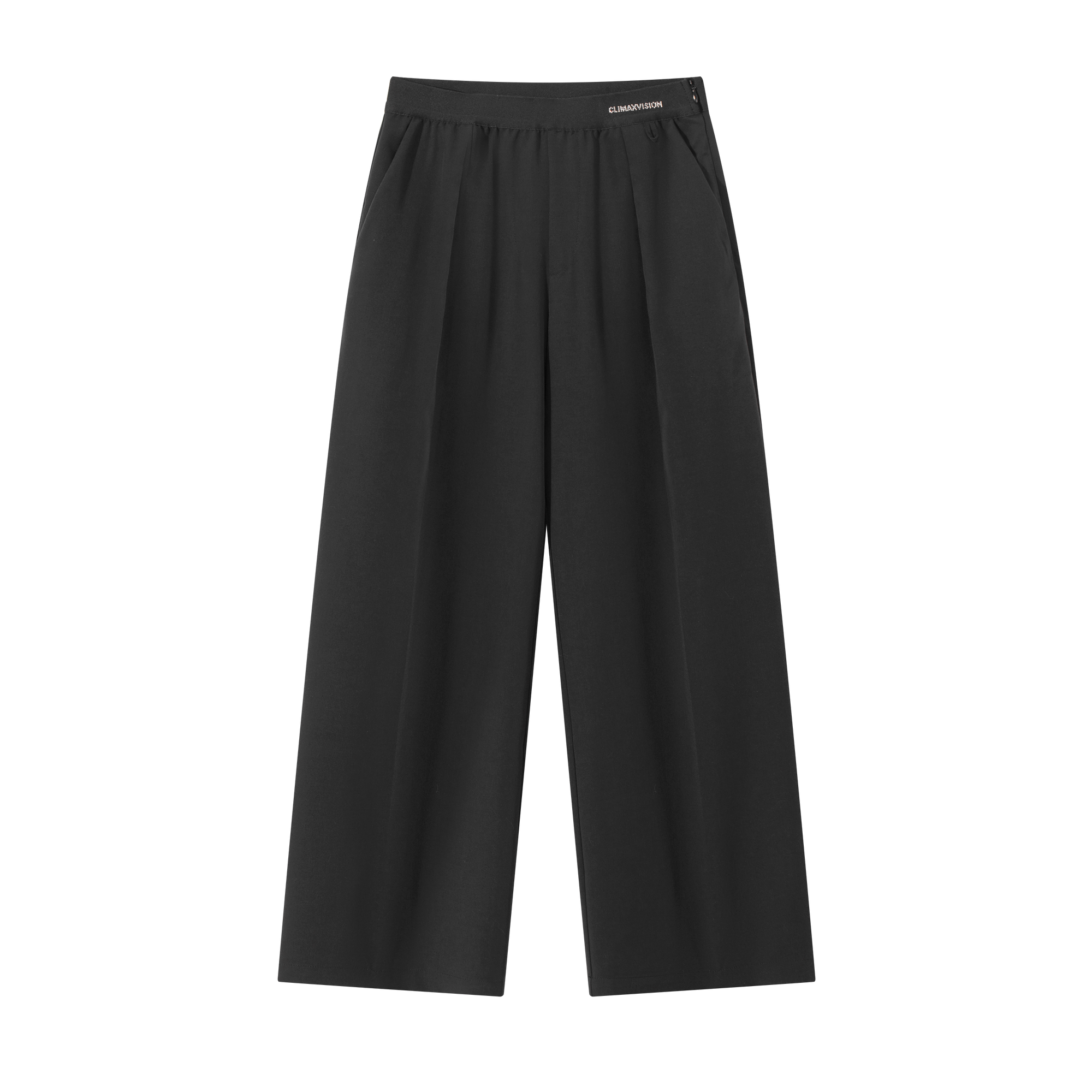 Midnight Black Diamond Wool Trousers