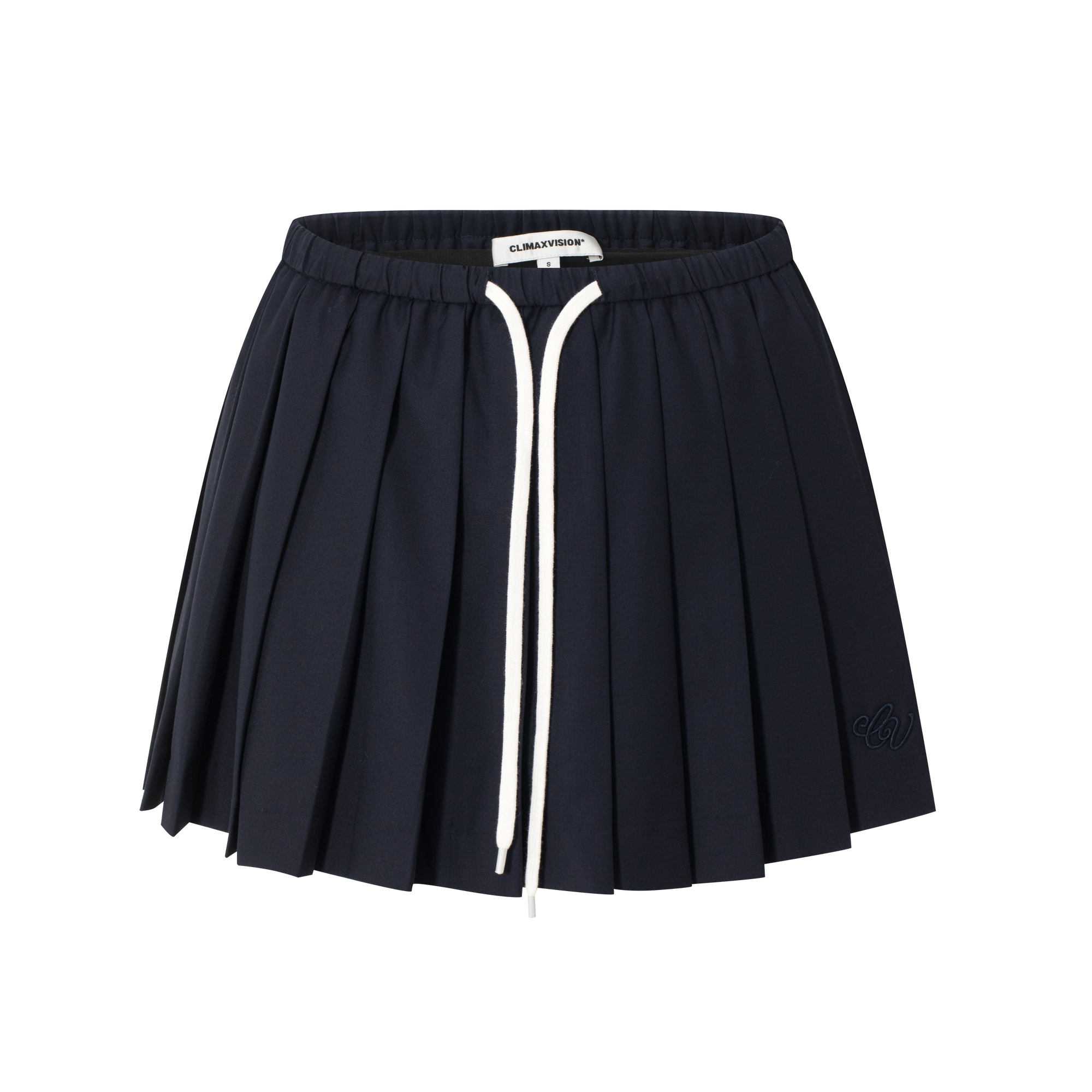 Navy blue drawstring sports skort
