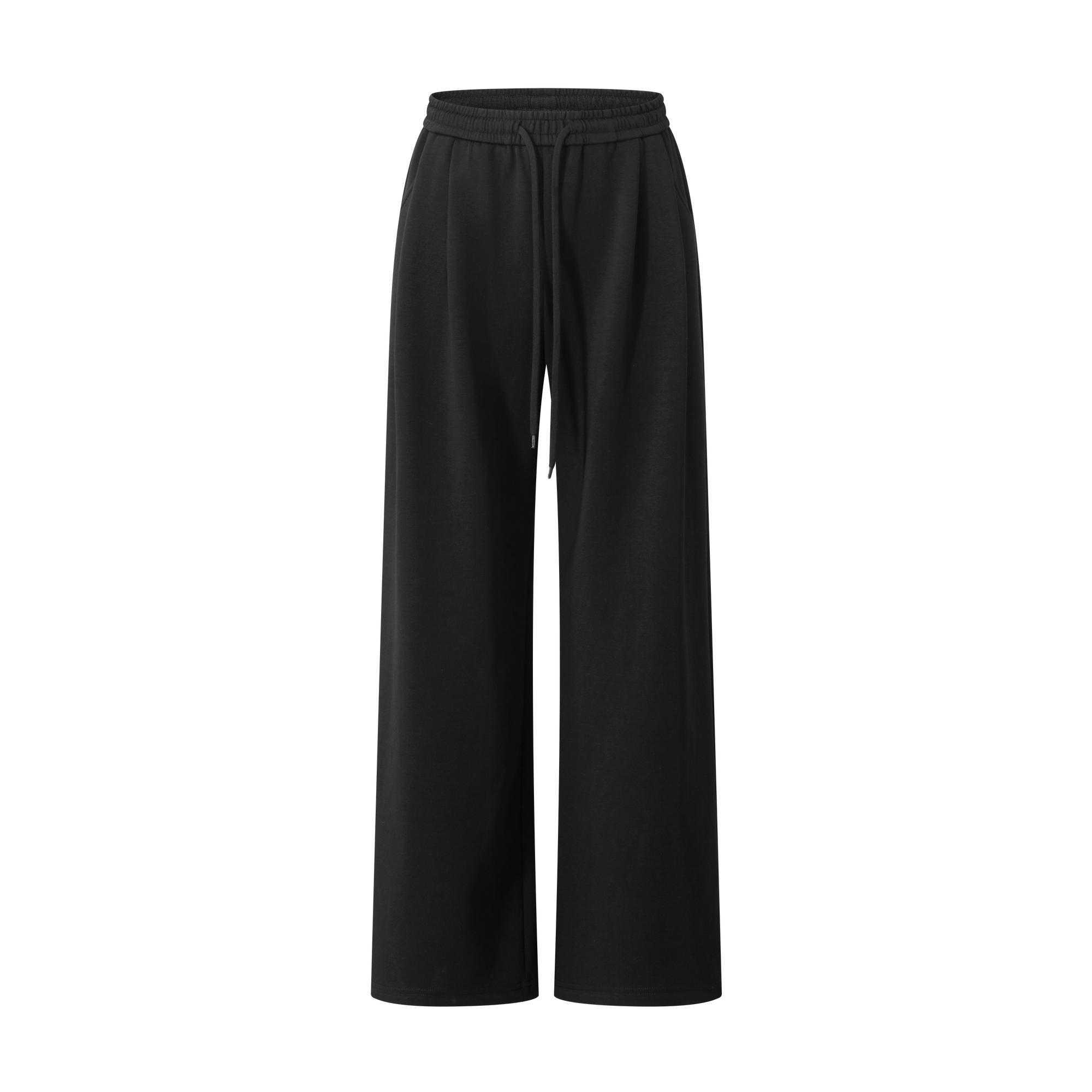 Black Straight Leg Casual Pants