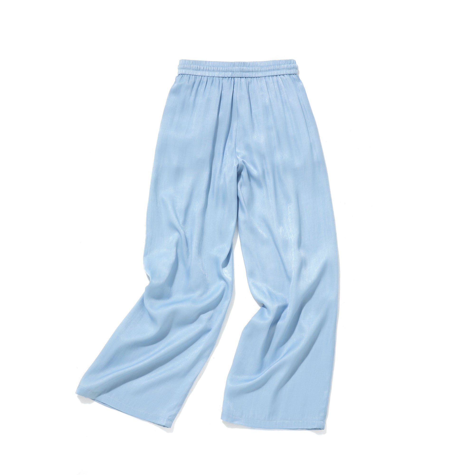 Blue Holiday Style Drape Soft Casual Air Pants