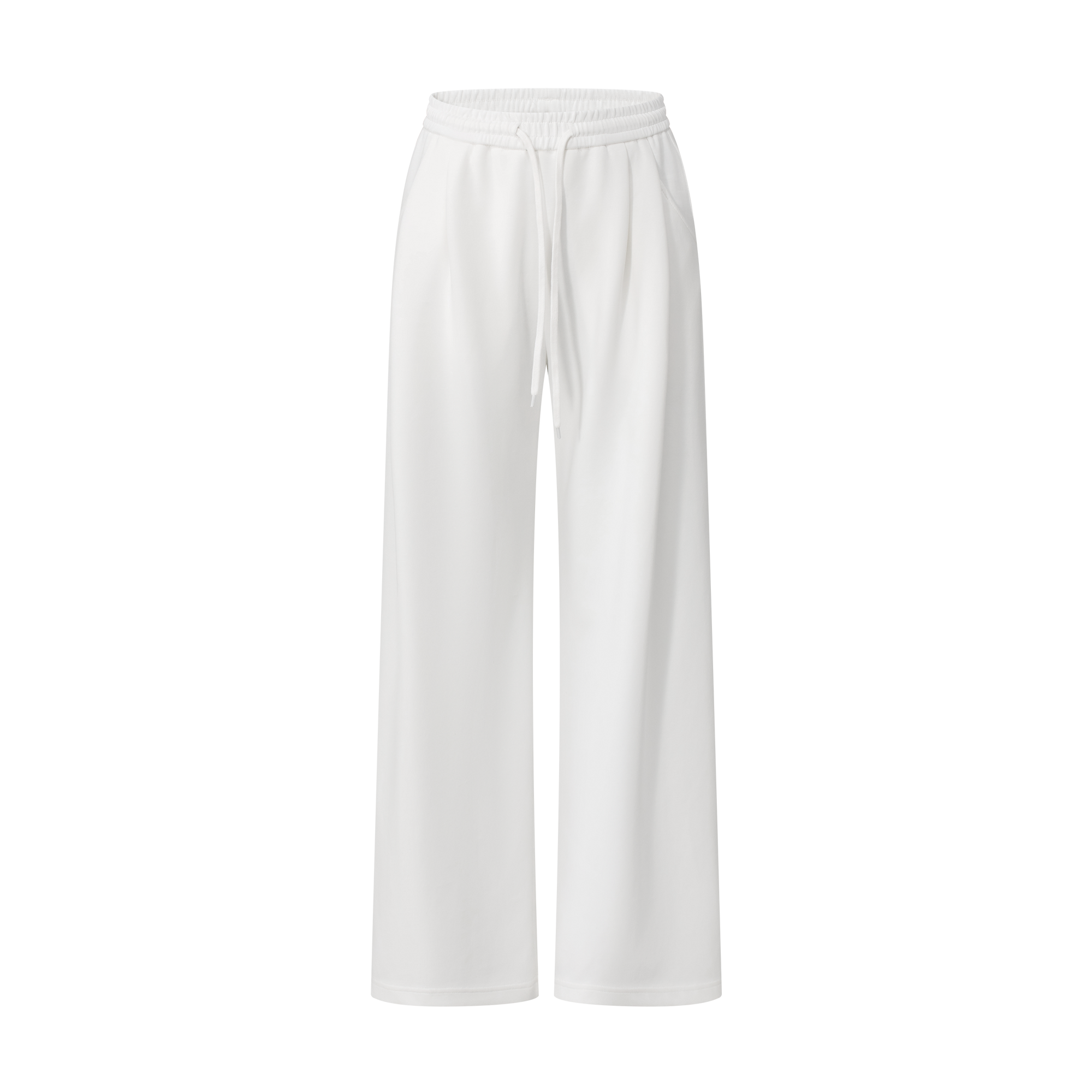 Porcelain White Straight Casual Pants