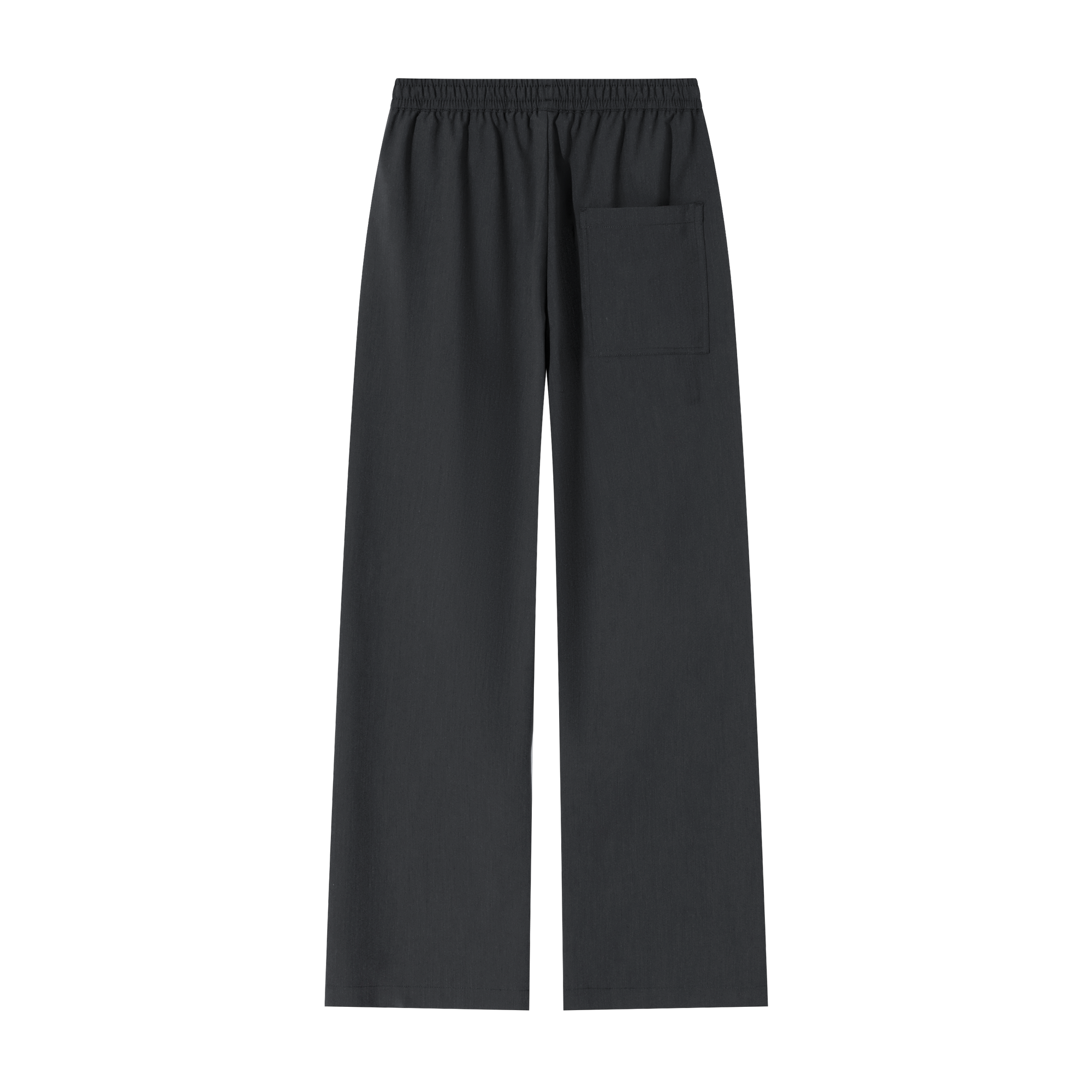 Gray Elastic Waist Ice Ammonia Cool Casual Trousers