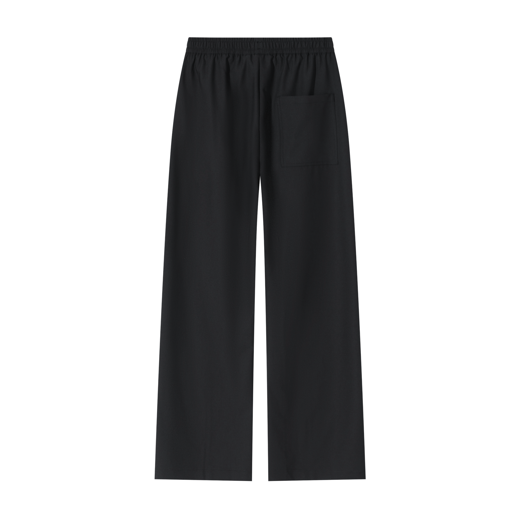 Black Elastic Waist Ice Ammonia Cool Casual Trousers